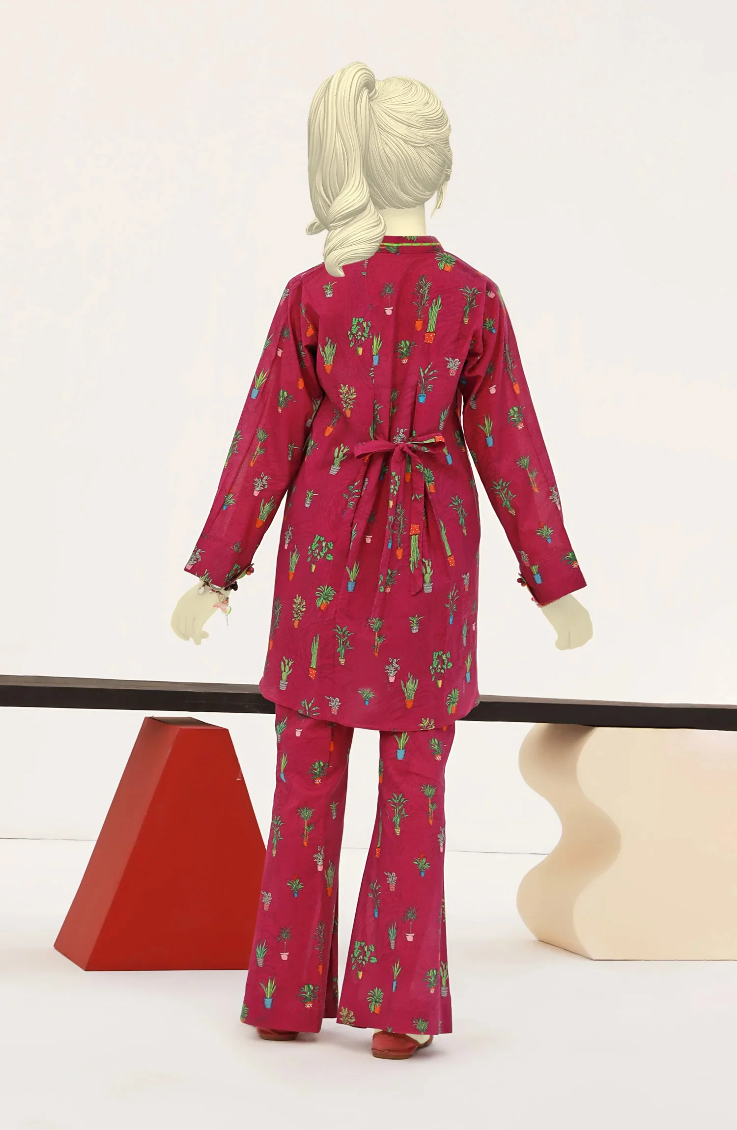 SUMMER'23 PLANT SHADOWS 2PC STITCHED SUIT - Image 2