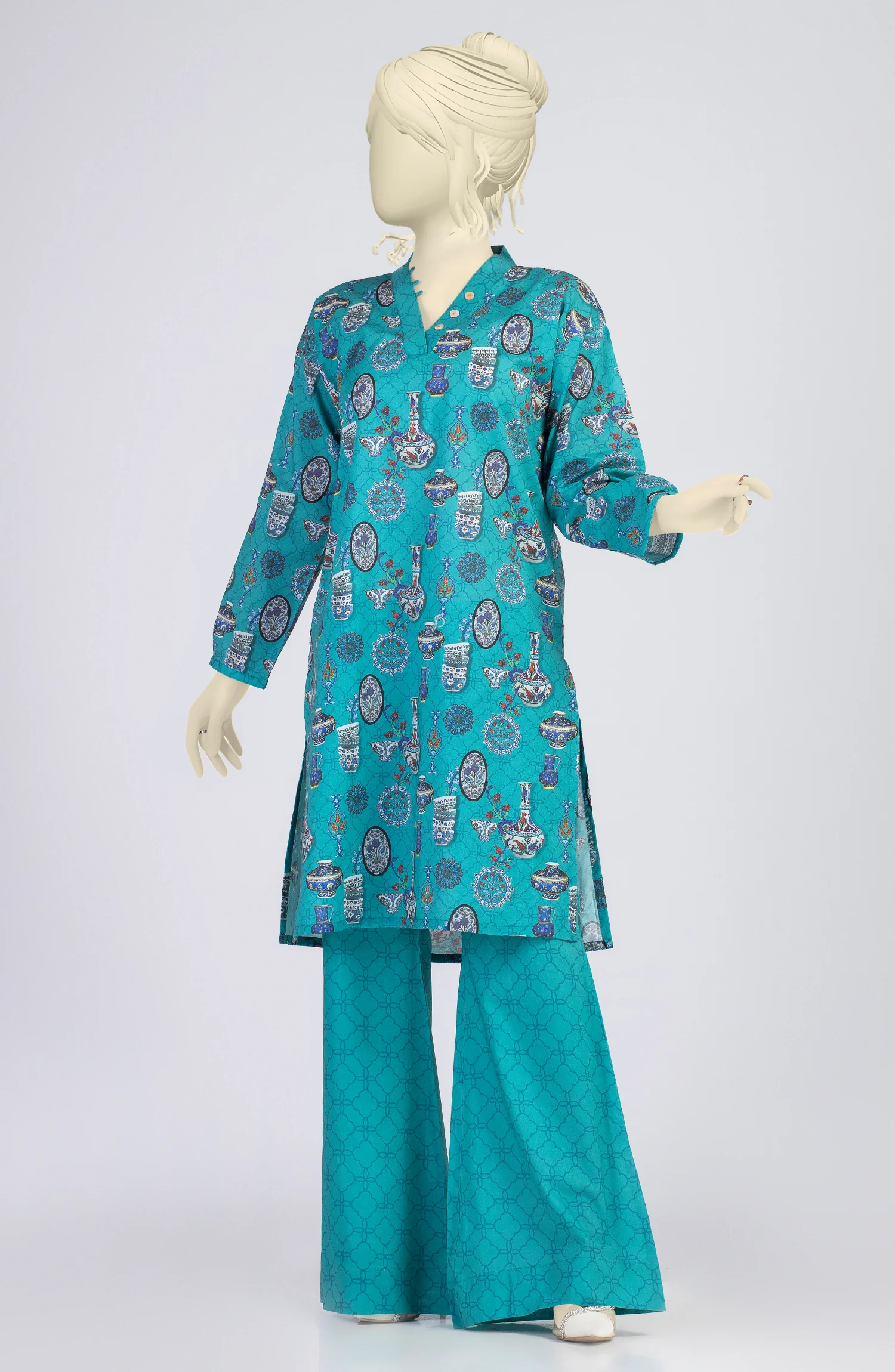 SUMMER'23 PORCELAIN SKETCH PRINTED LAWN 2PC UNSTITCHED