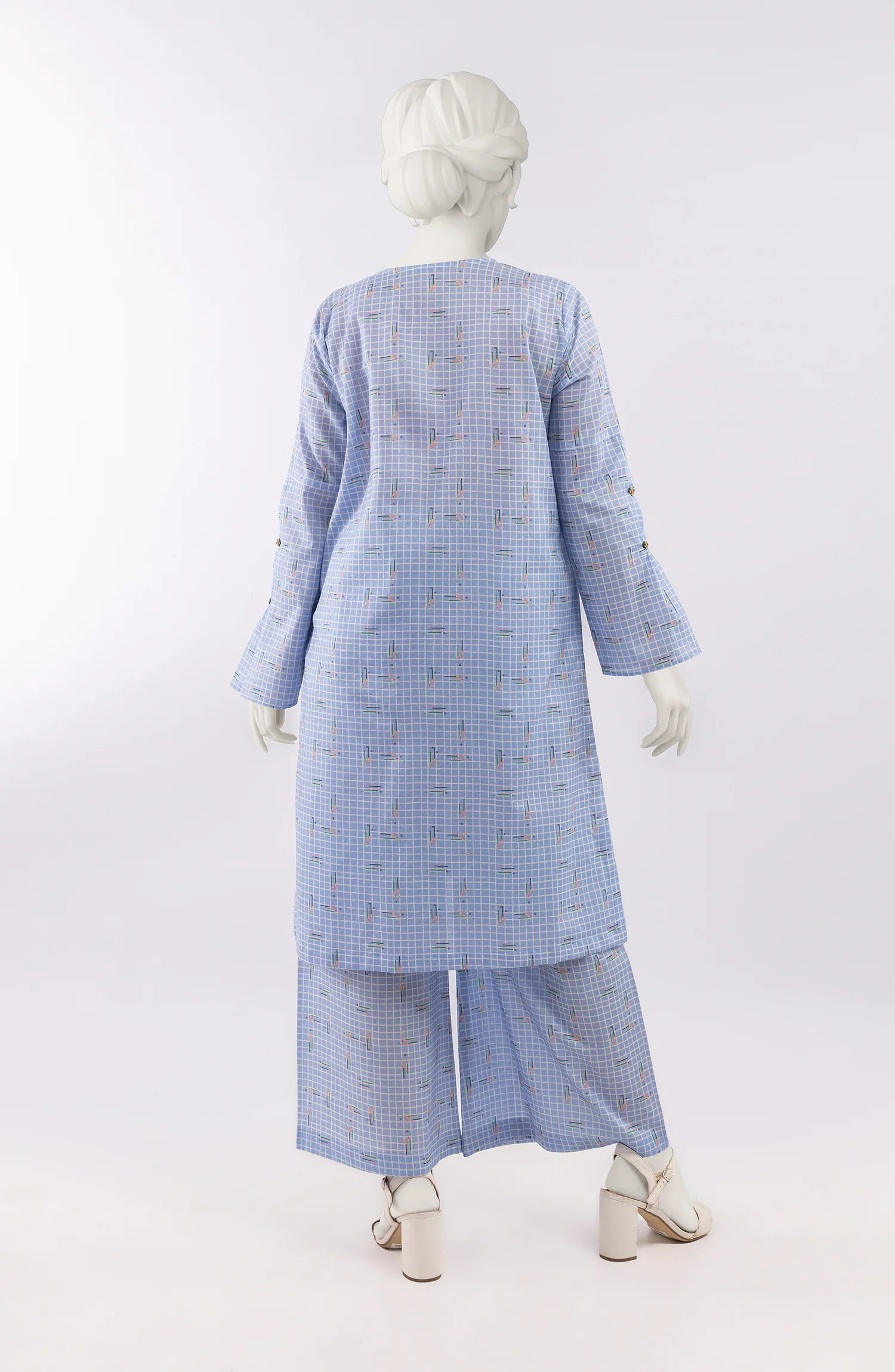 SUMMER'23 PRINTED TECHNICOLOR STITCHED 2PC SUIT - Image 2