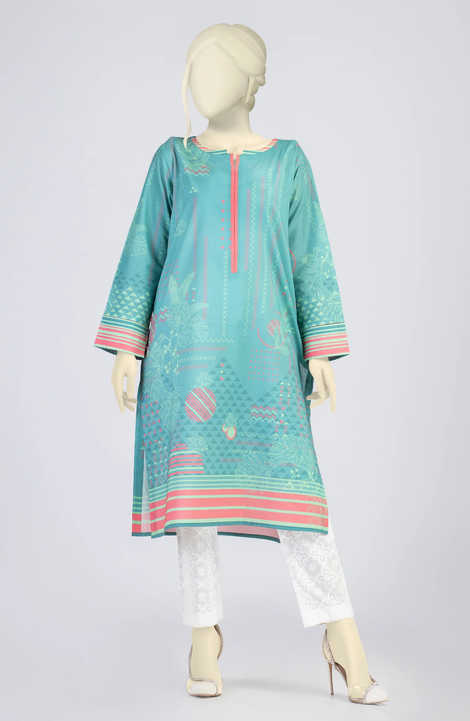 SUMMER'23 ROYAL PLAID PRINTED LAWN 1PC UNSTITCHED