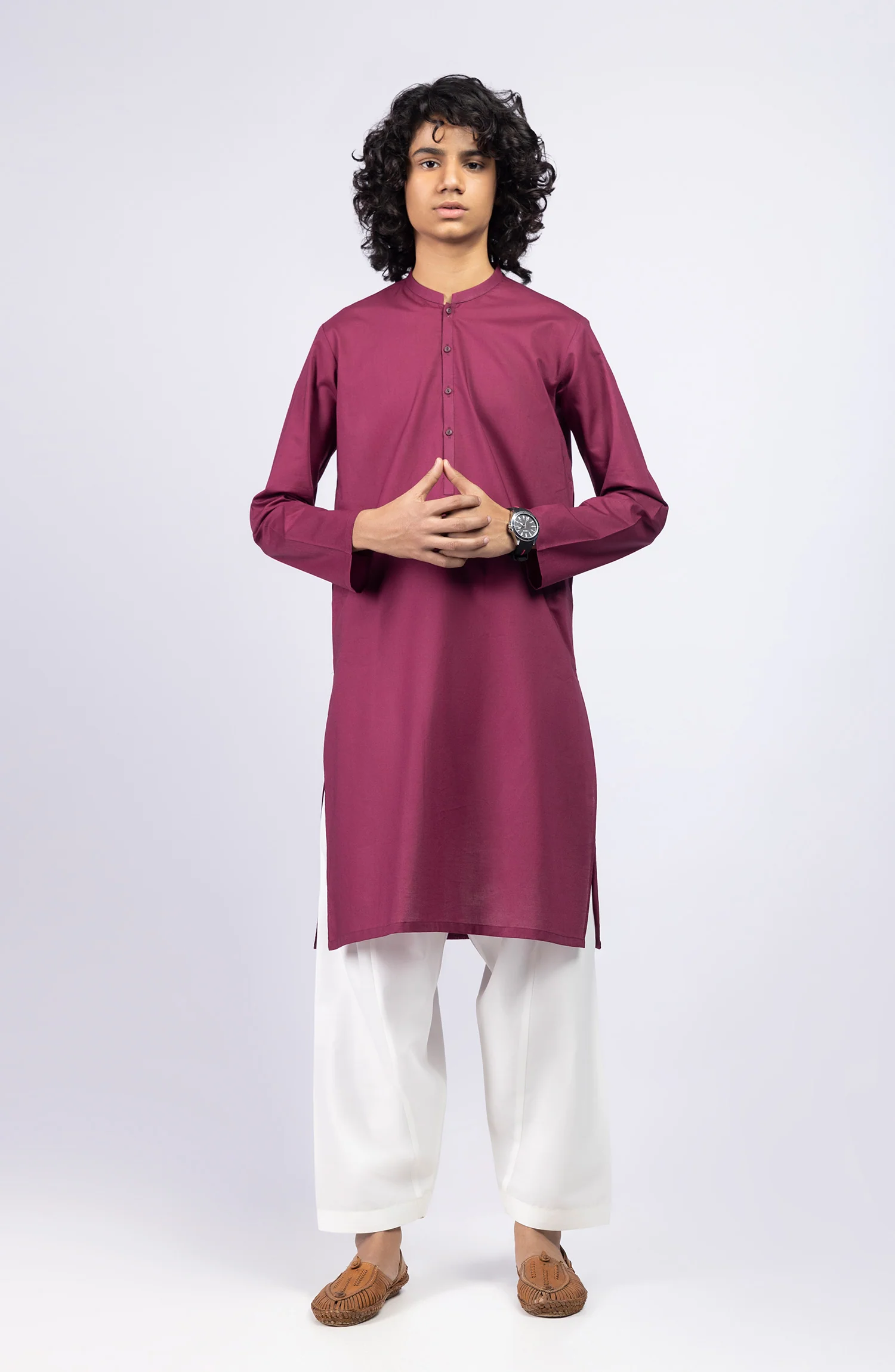 SUMMER'23 TEENS KURTA PLAIN PURPLE