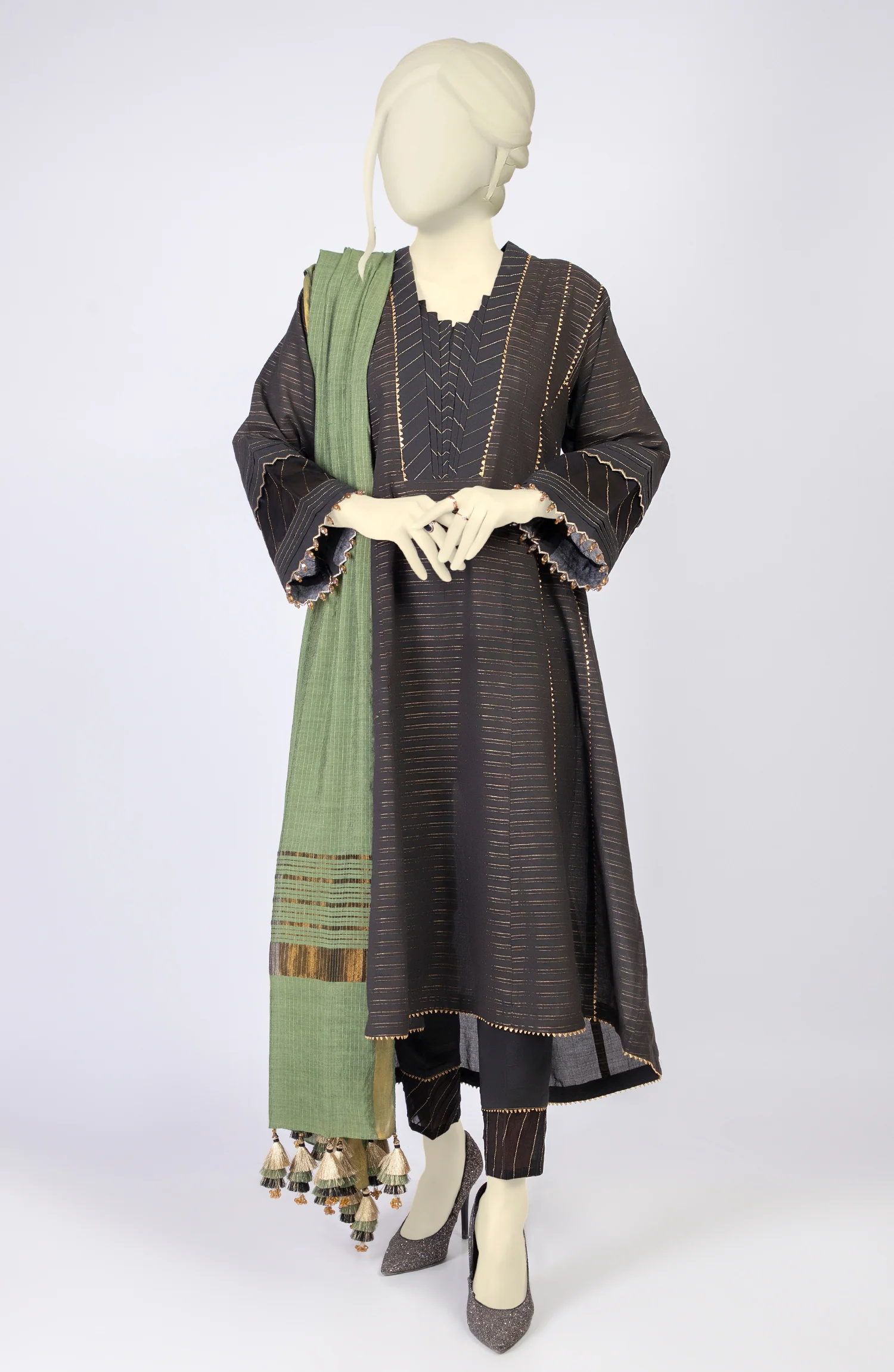 SUMMER'23 TILLA DYED ZARI TAAR LAWN 3PC UNSTITCHED