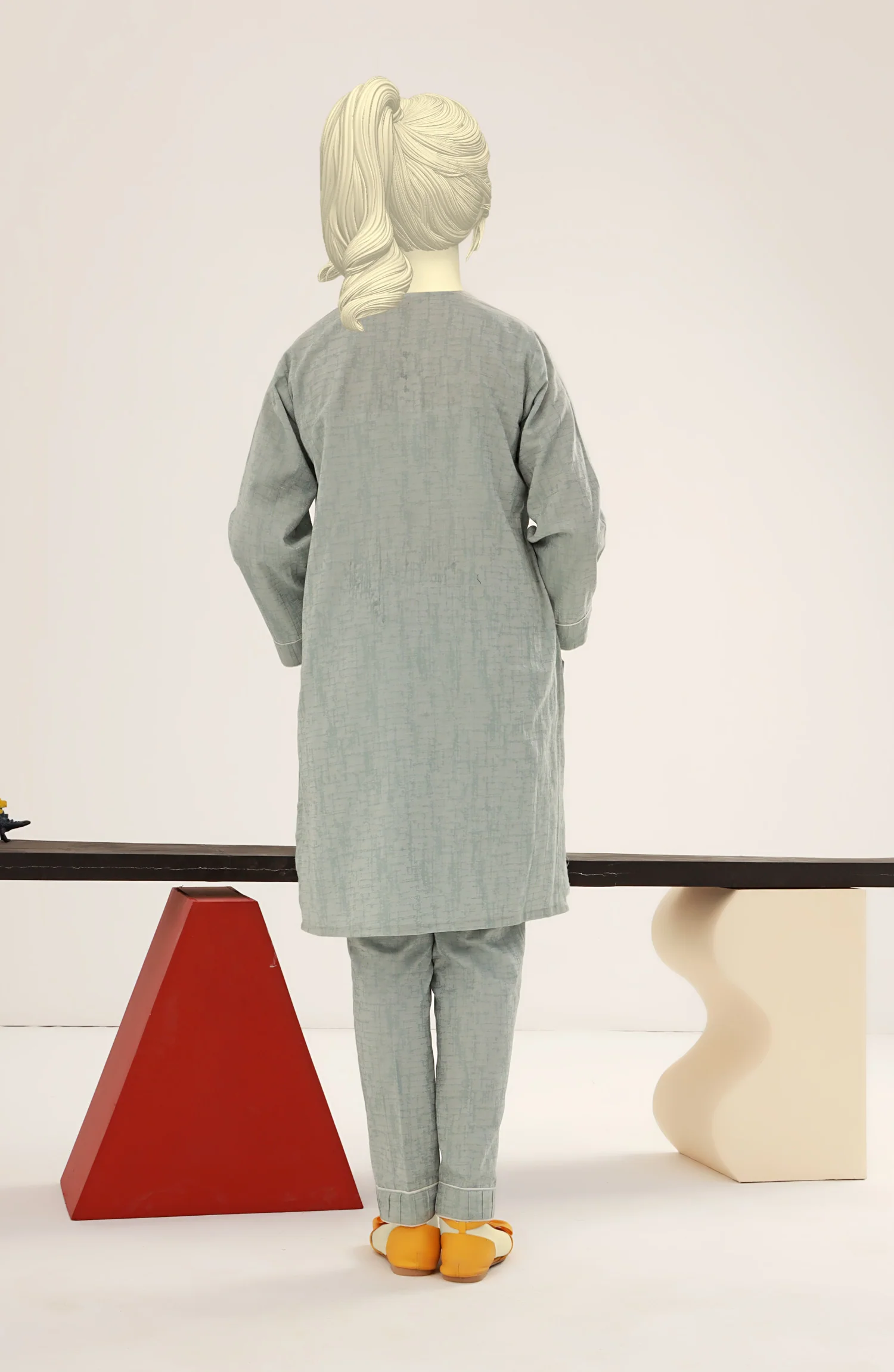 SUMMER'23 WOOD CUT 2PC STITCHED SUIT - Image 2