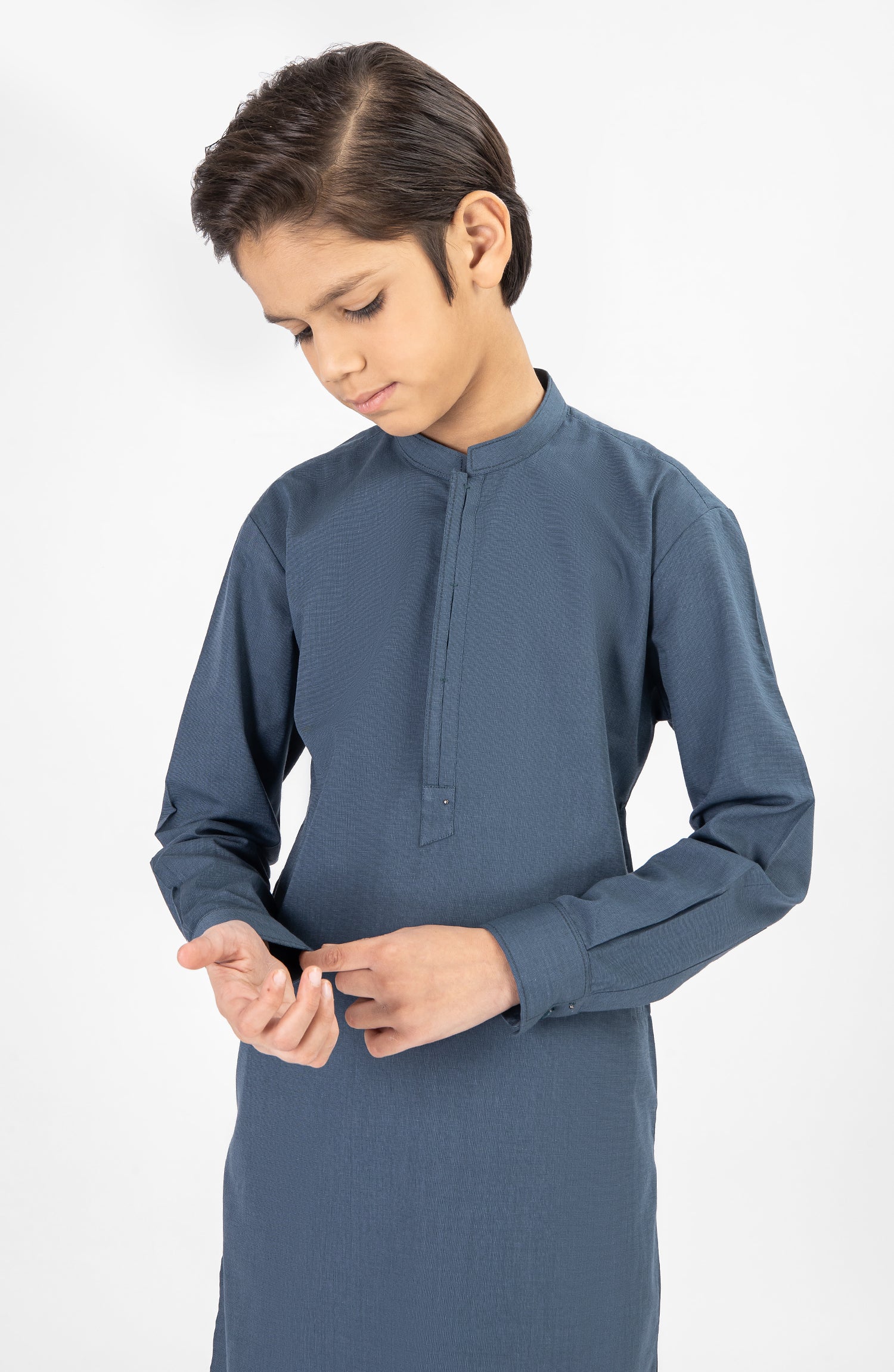 SUMMER'25 BOYS KURTA PAJAMA TEAL BLUE - Image 3