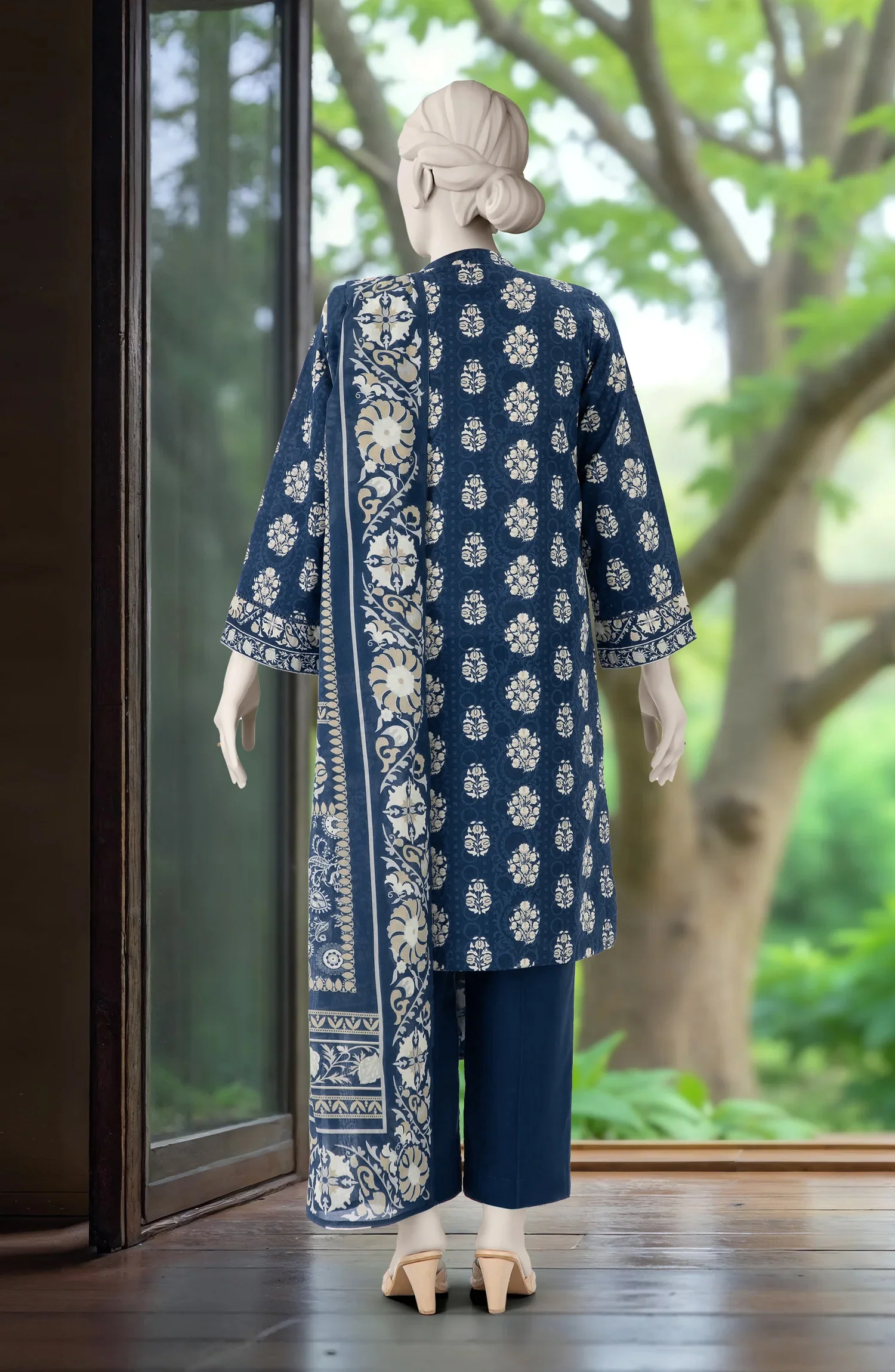 SUMMER'25 PRINTED LAWN 3PCS STITCHED - Image 2