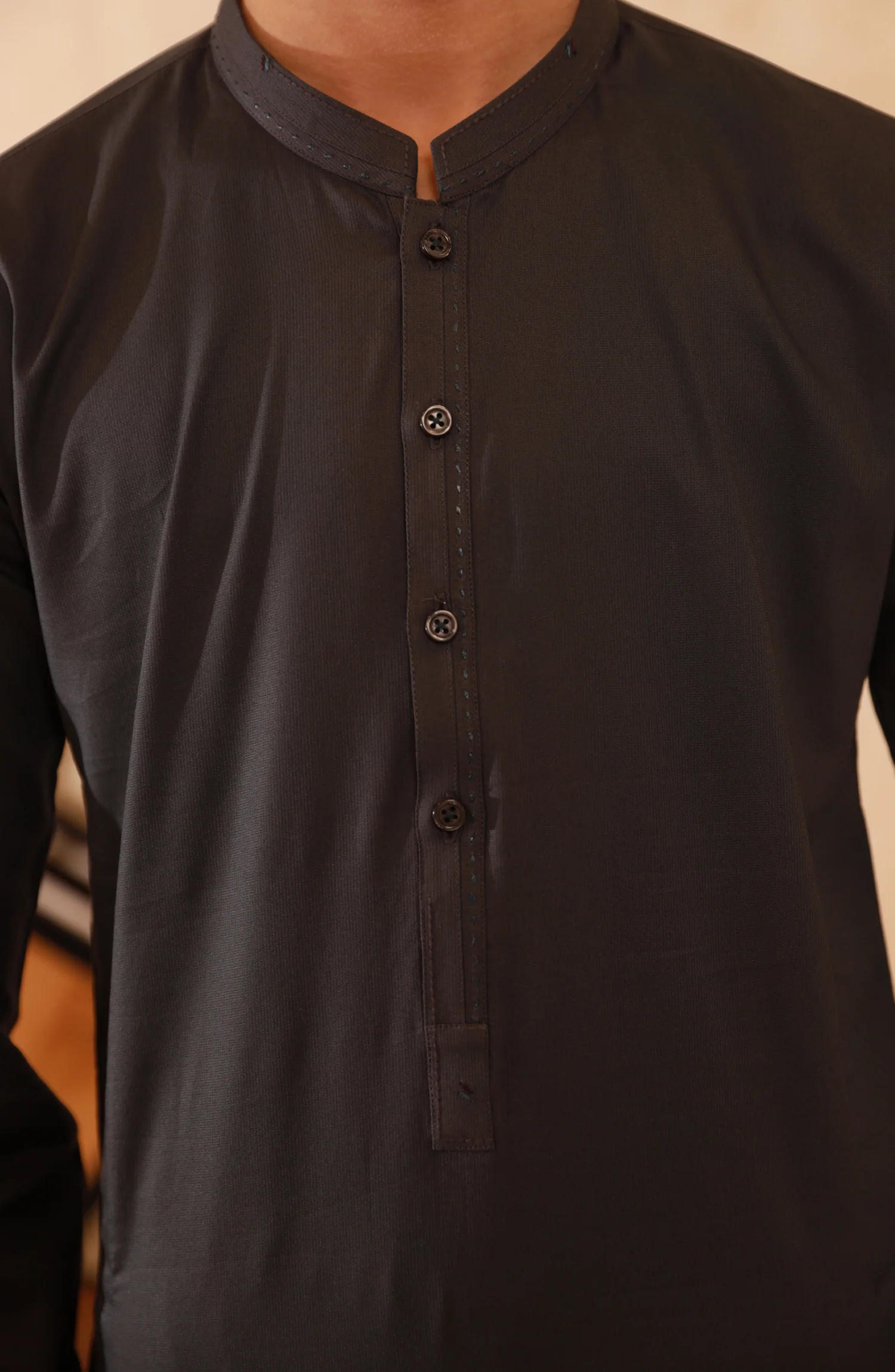 SUMMER'25 TEENS KURTA PAJAMA CASUAL CHARCOAL - Image 2