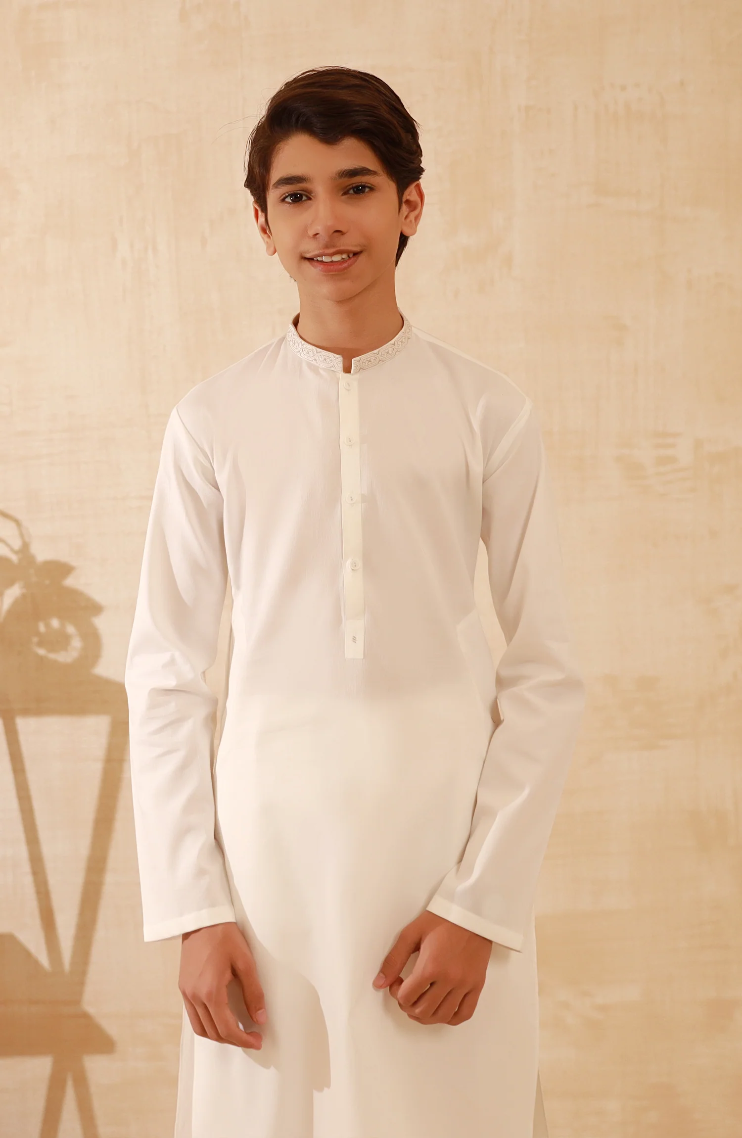 SUMMER'25 TEENS KURTA PAJAMA SEMI FORMAL OFF WHITE - Image 2