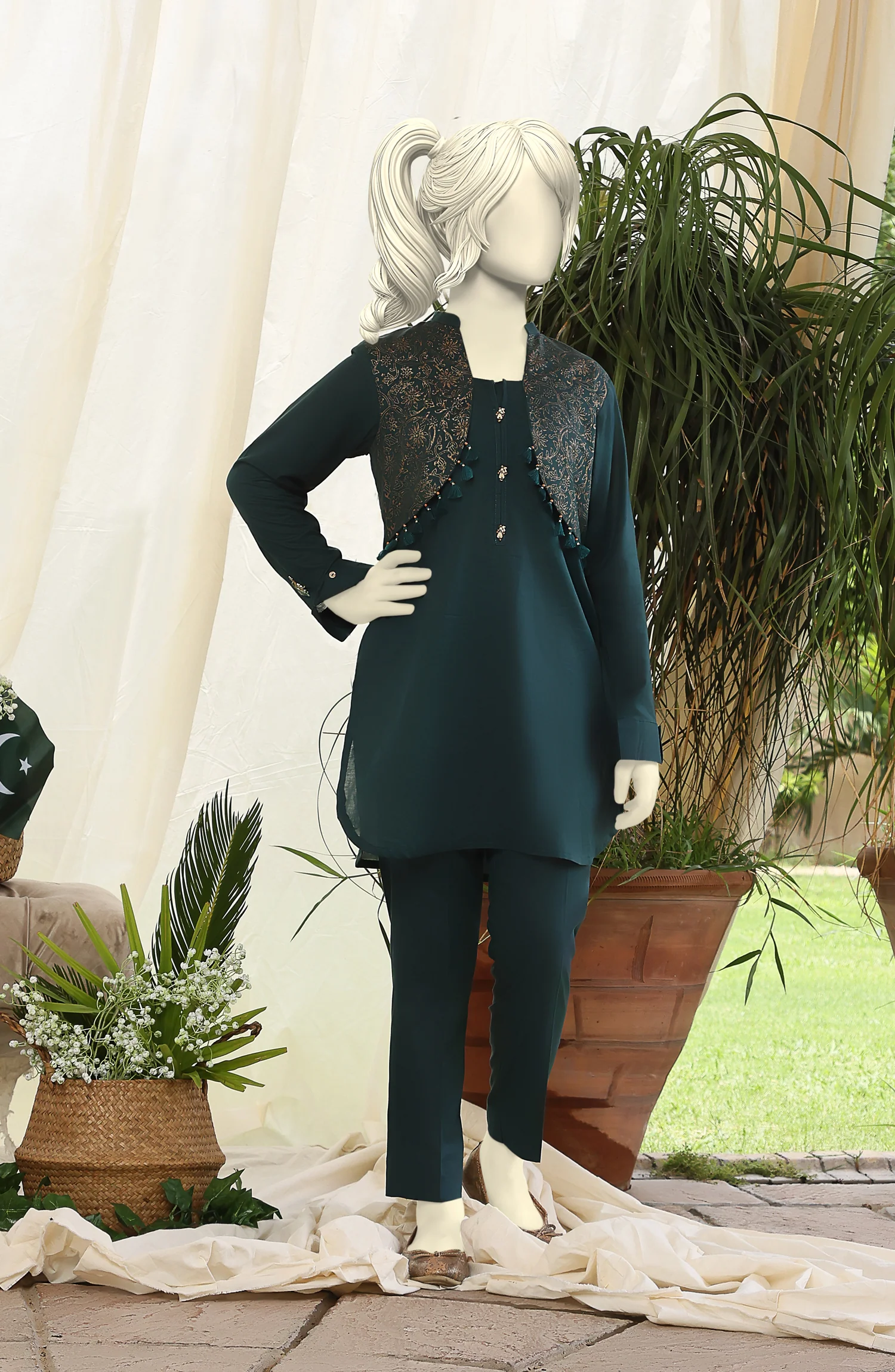 TARZ-E-PAKISTAN TEEN GIRLS 1PC STITCH KURTI