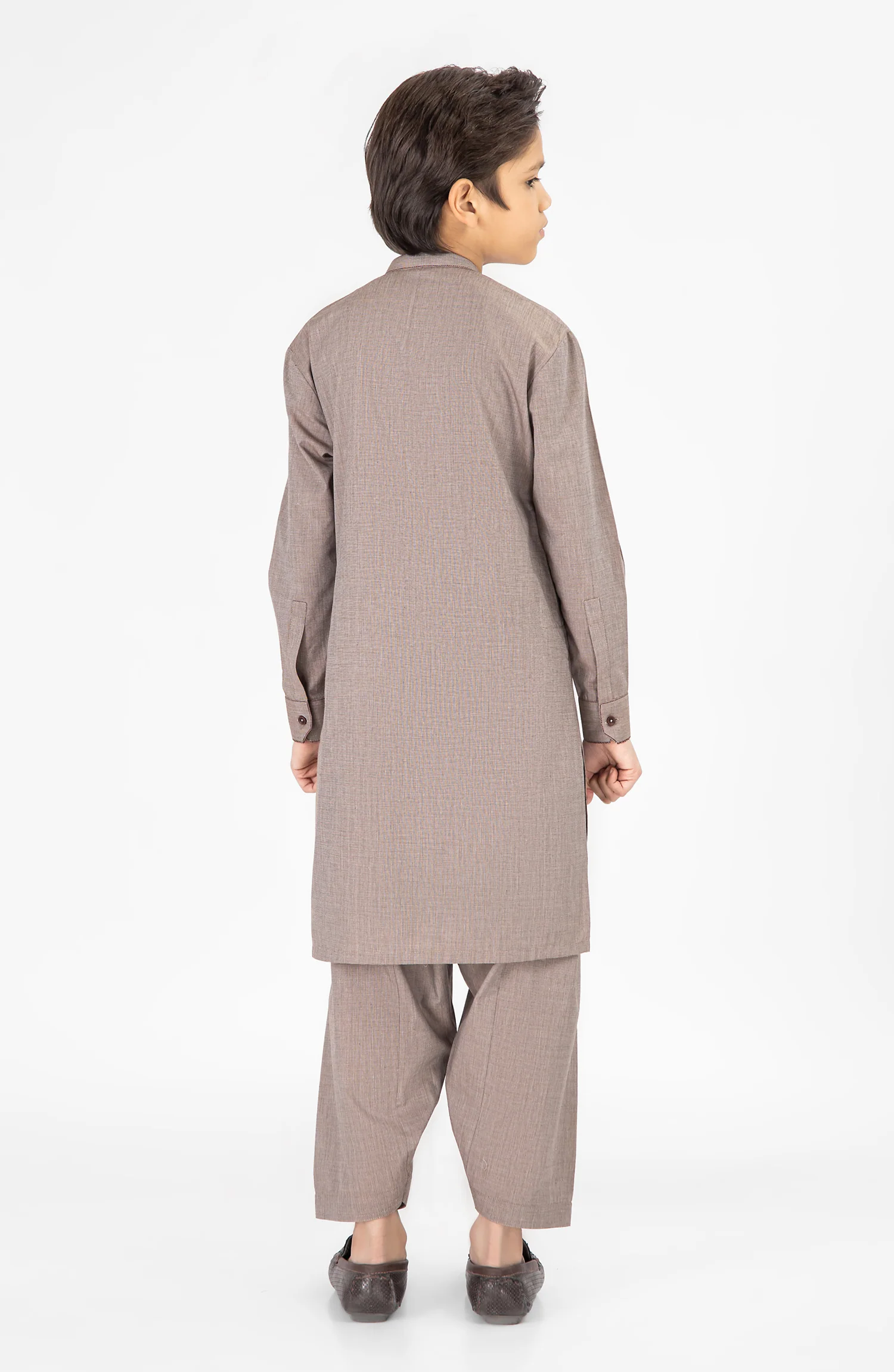TEA BROWN KAMEEZ SHALWAR - Image 4