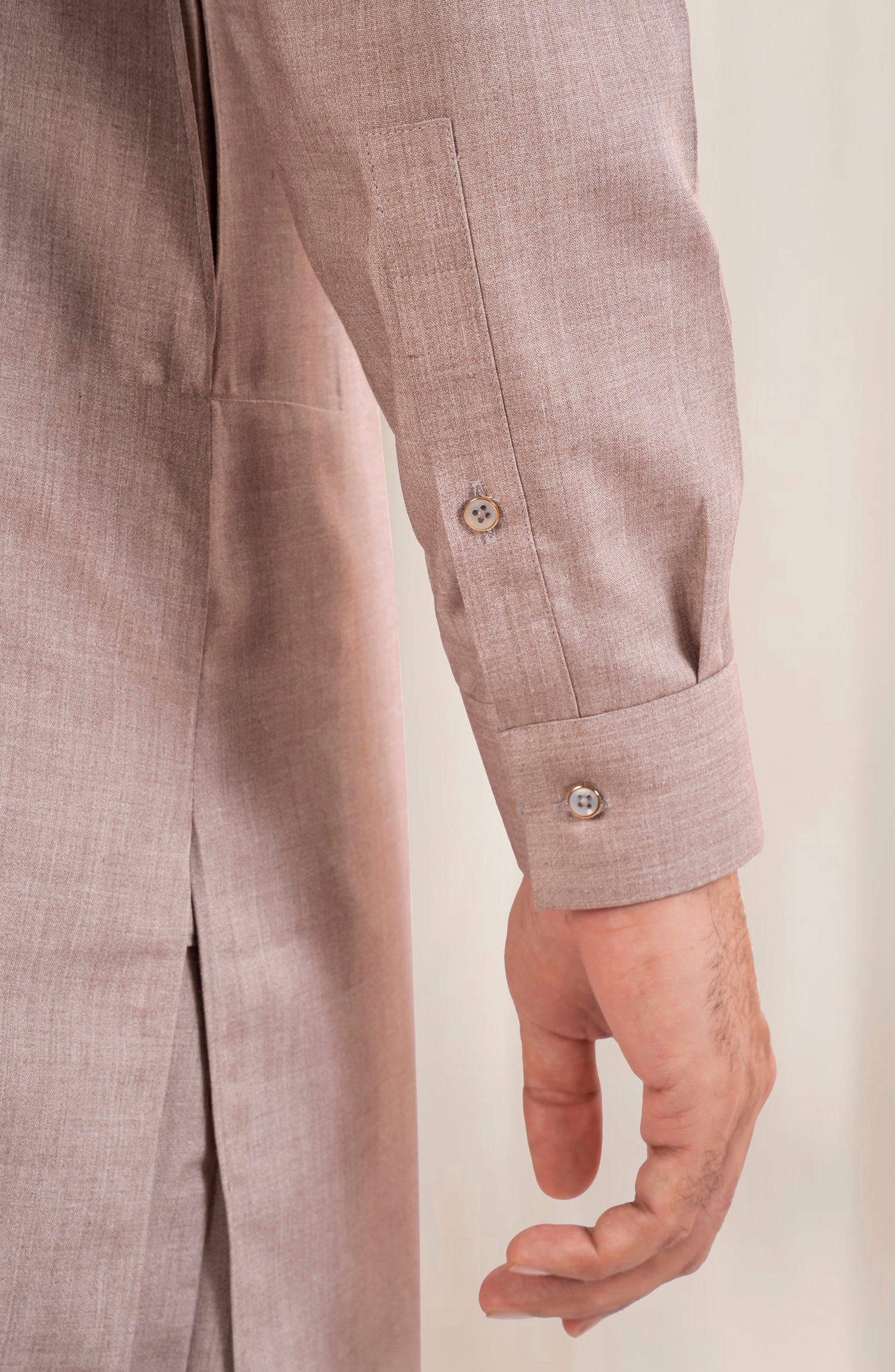 TEA-PINK BLENDED KAMEEZ SHALWAR - Image 3