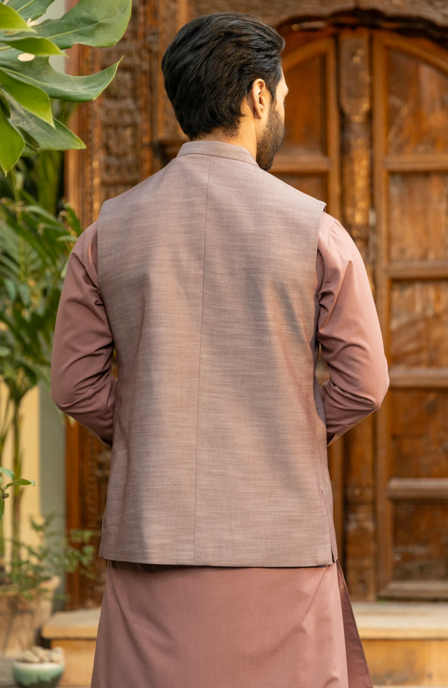 TEA PNK BLENDED WAISTCOAT - Image 2