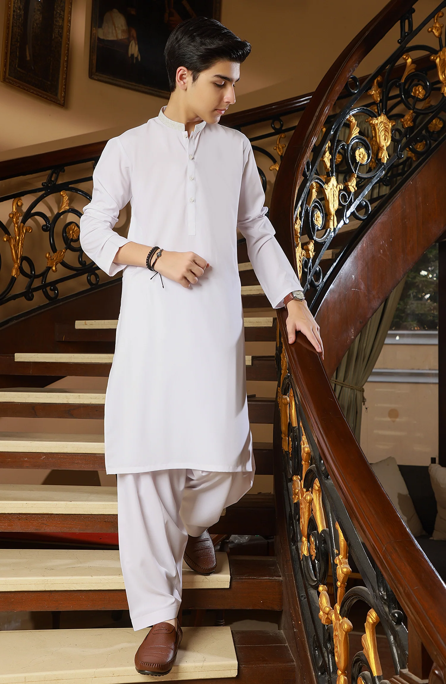 TEENS KAMEEZ SHALWAR EMBROIDERY WHITE - Image 2