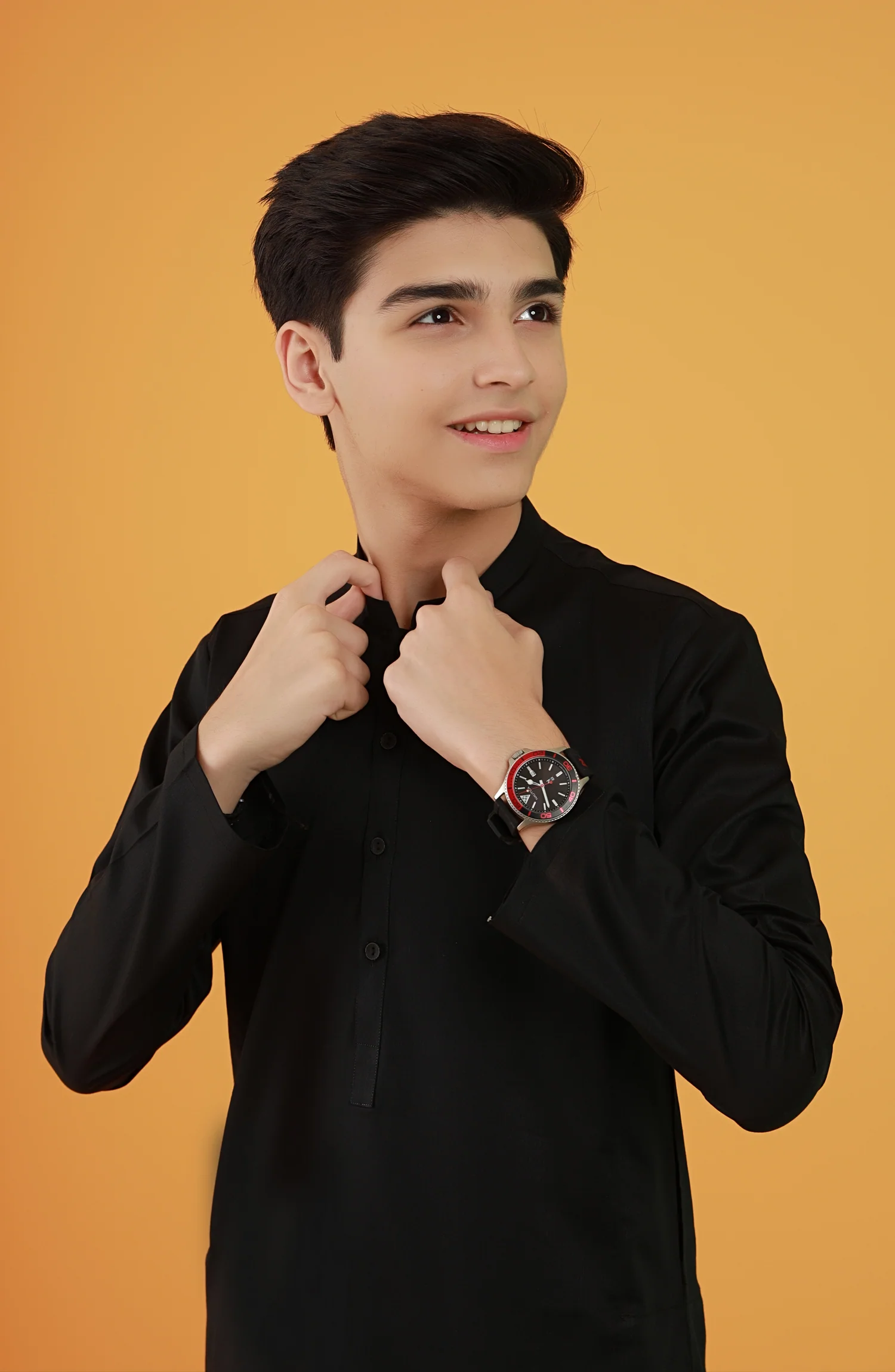 TEENS KURTA BLACK - Image 2