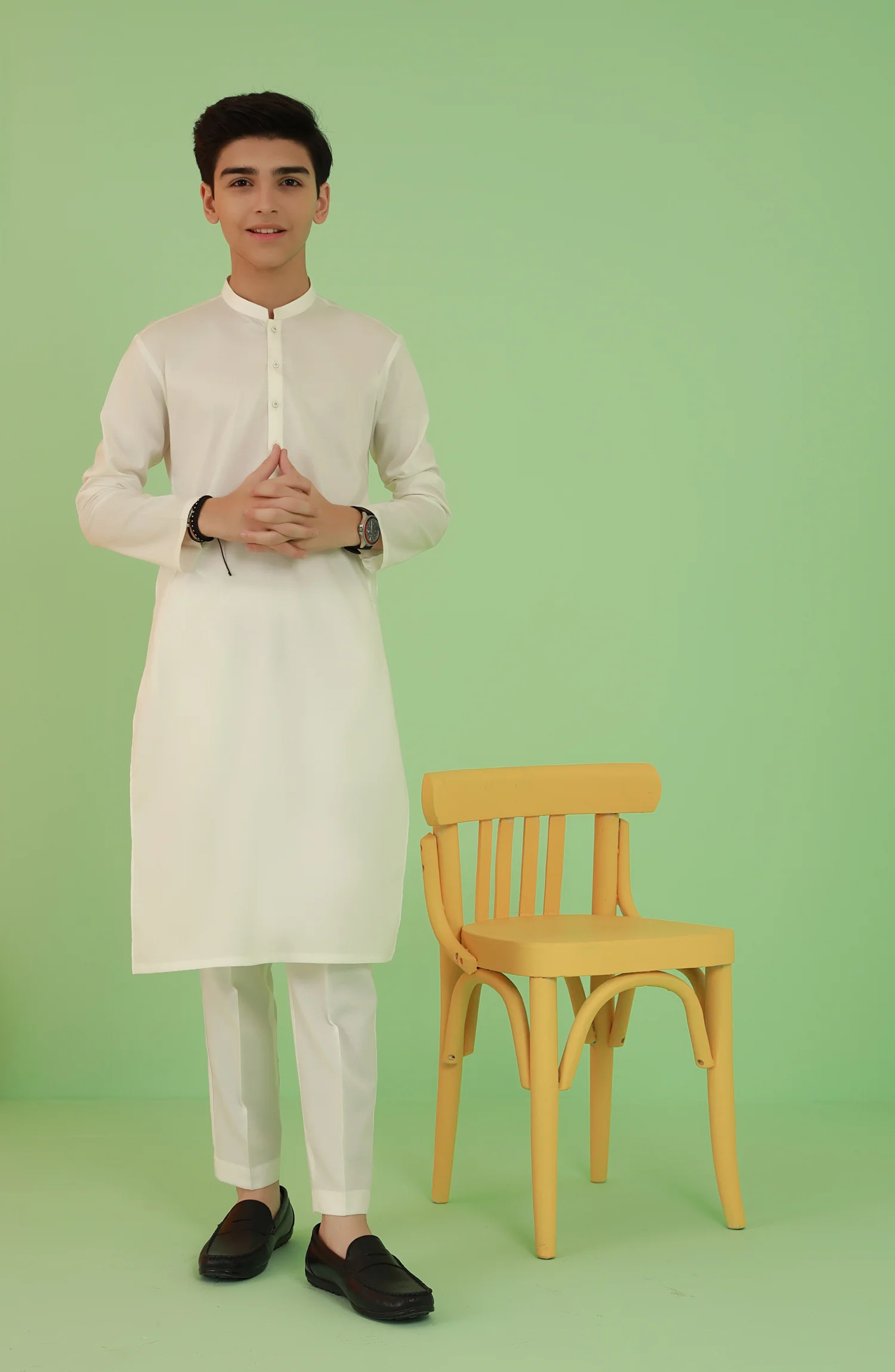 TEENS KURTA OFF WHITE