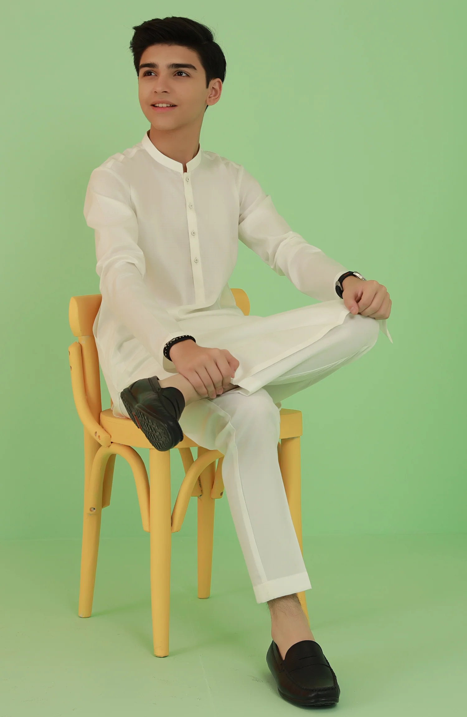 TEENS KURTA OFF WHITE - Image 2