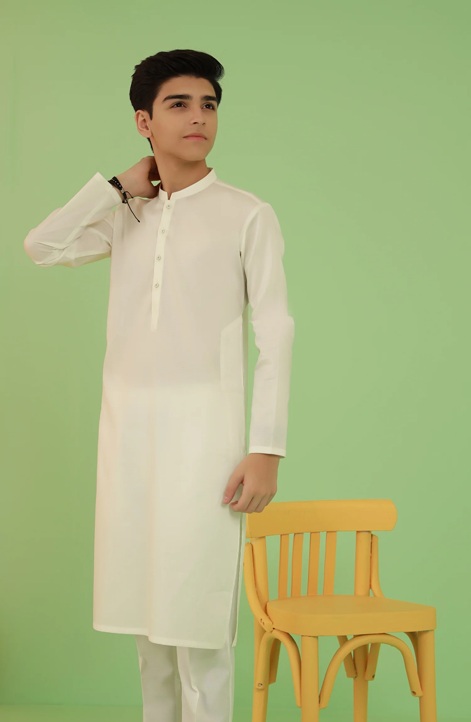 TEENS KURTA OFF WHITE - Image 3