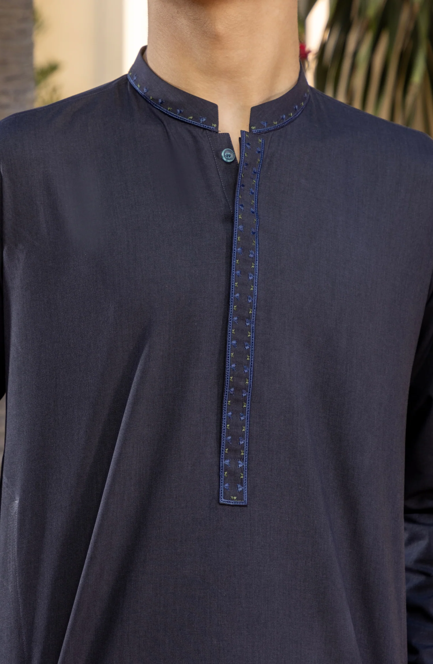 TEENS KURTA PAJAMA DEEP BLUE - Image 2