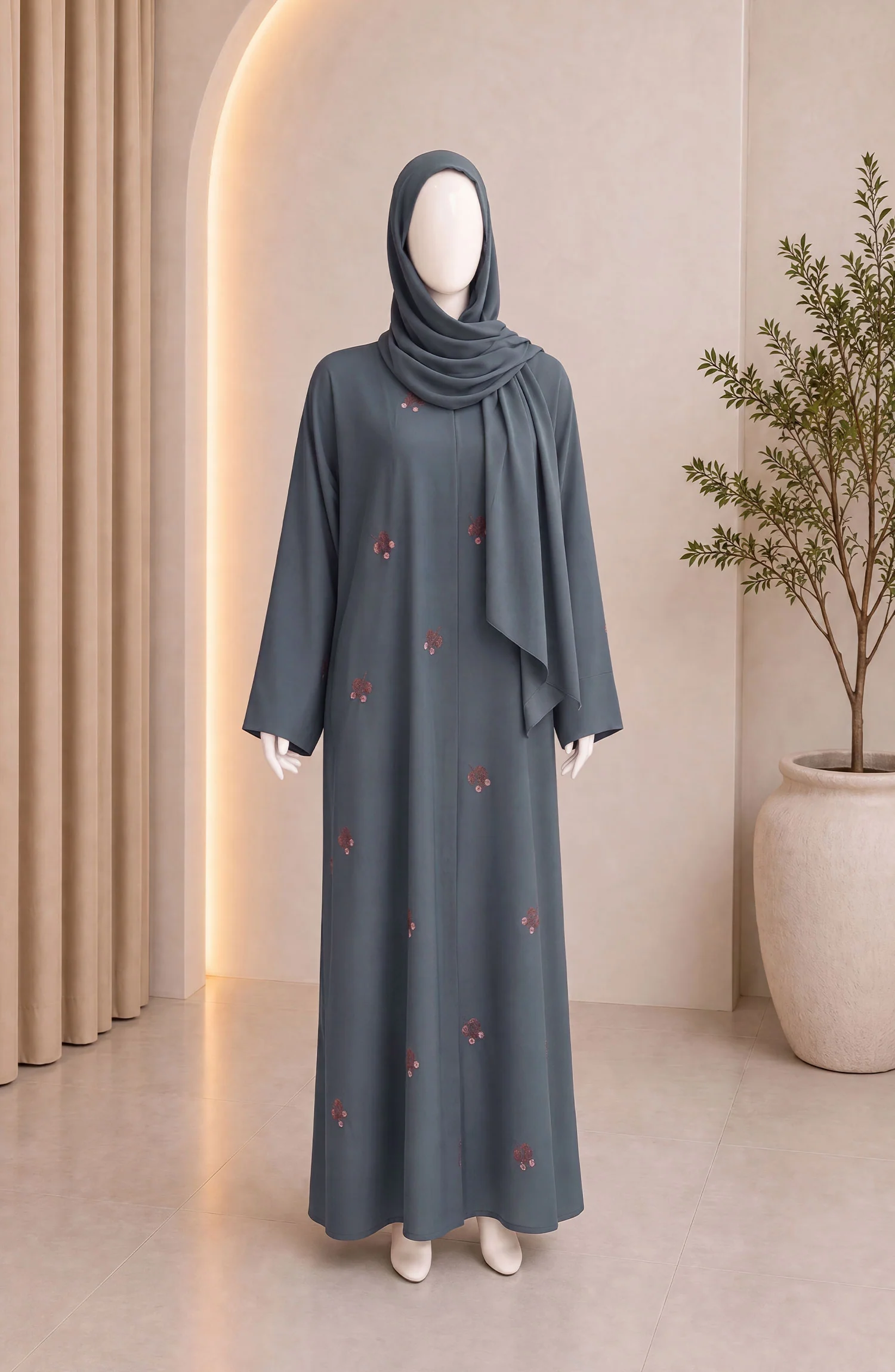 TURQUOISE FORMAL FESTIVE ABAYA