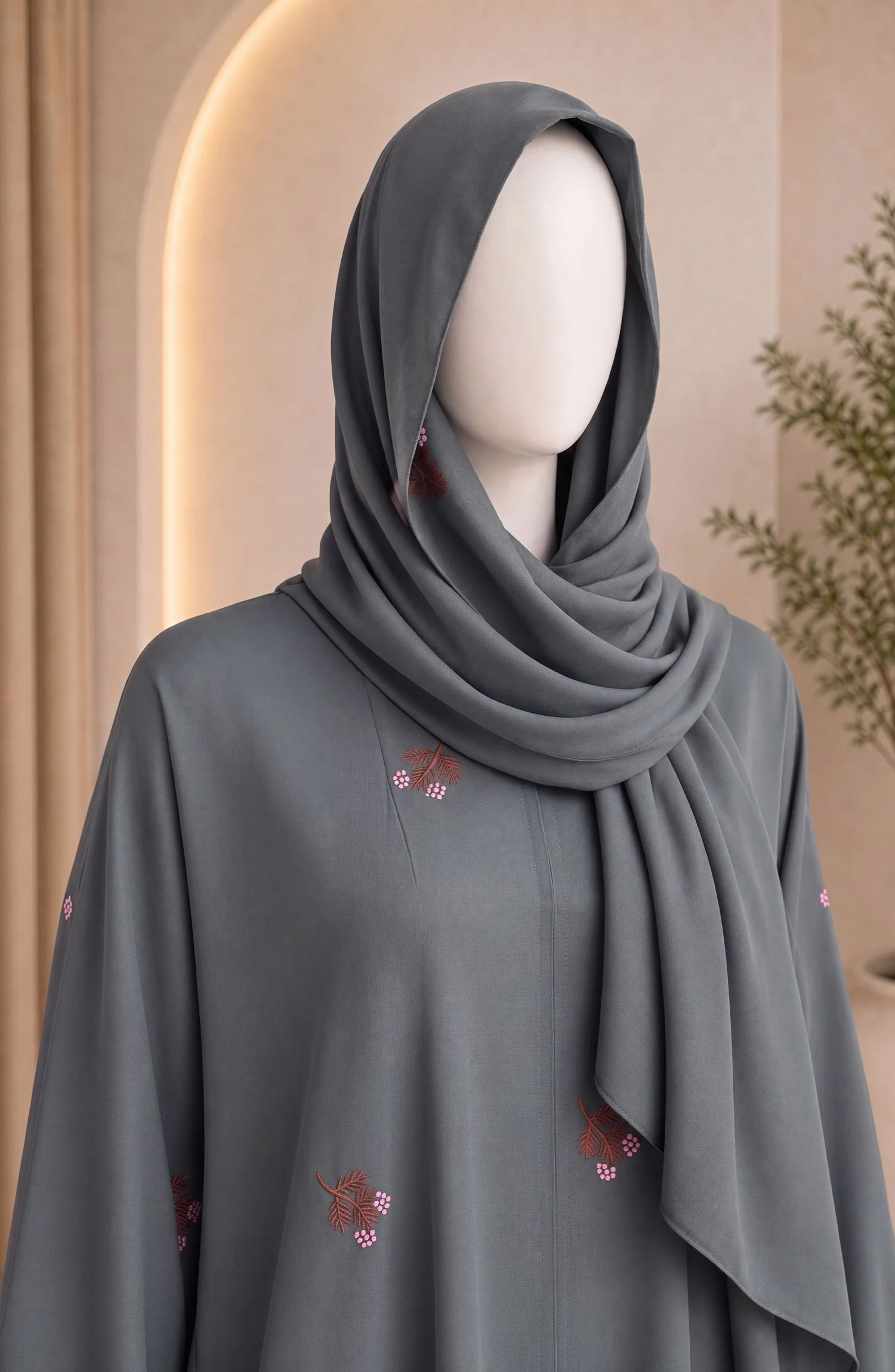 TURQUOISE FORMAL FESTIVE ABAYA - Image 2