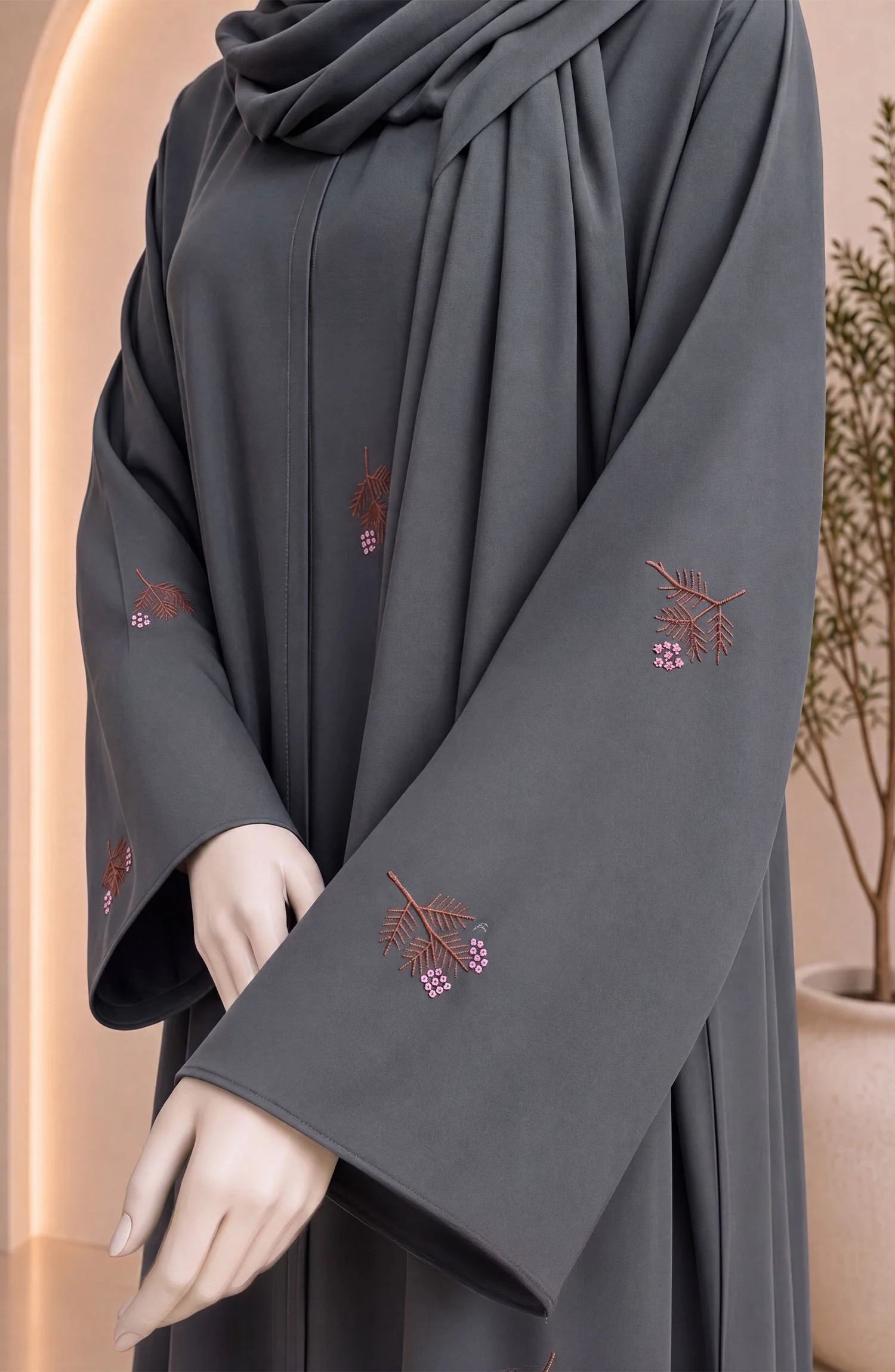 TURQUOISE FORMAL FESTIVE ABAYA - Image 3
