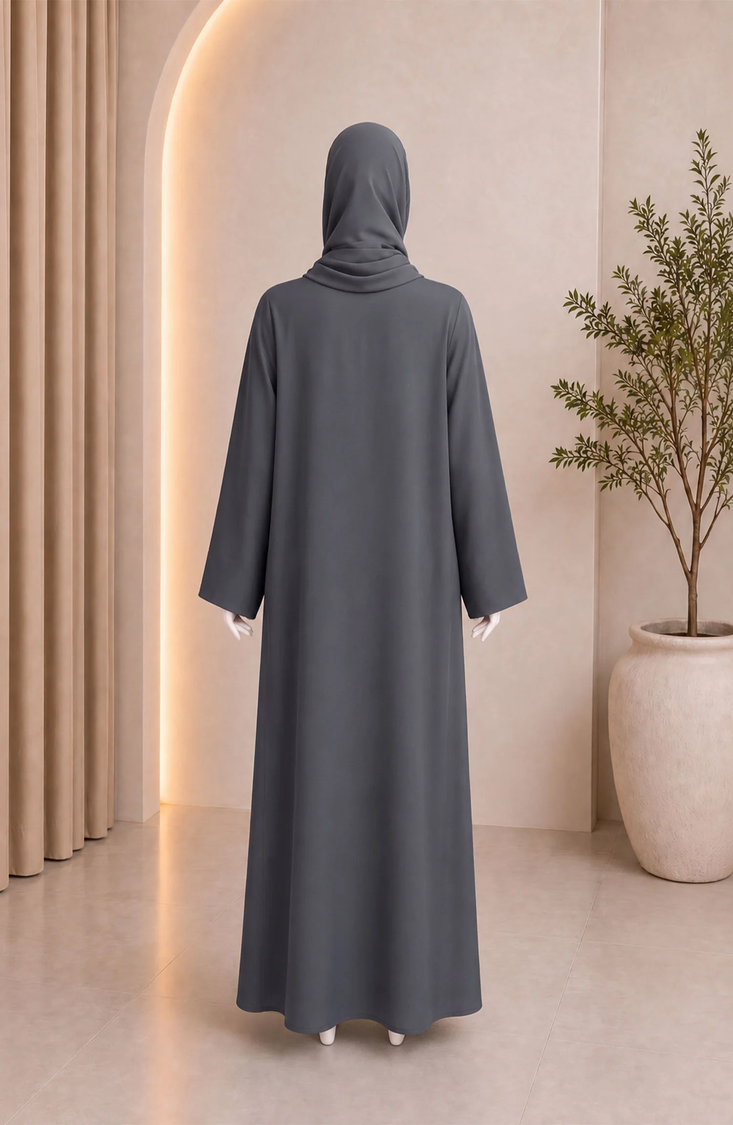 TURQUOISE FORMAL FESTIVE ABAYA - Image 5