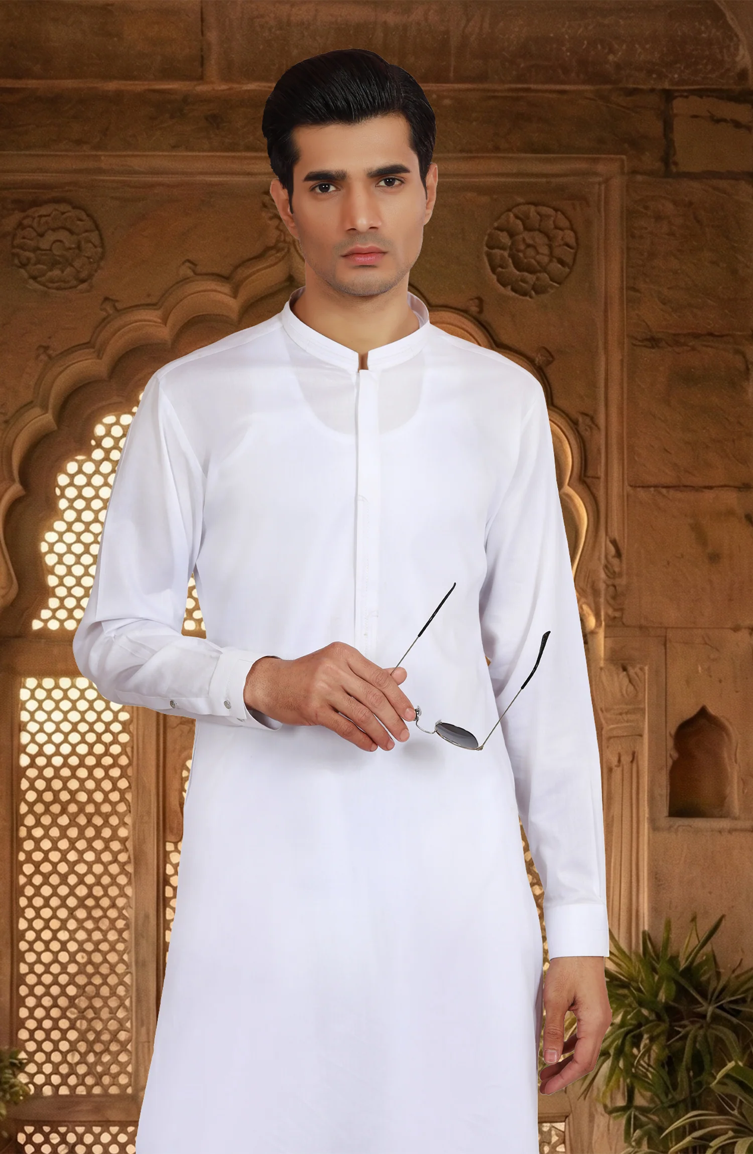 WHITE 100% COTTON KAMEEZ SHALWAR - Image 2