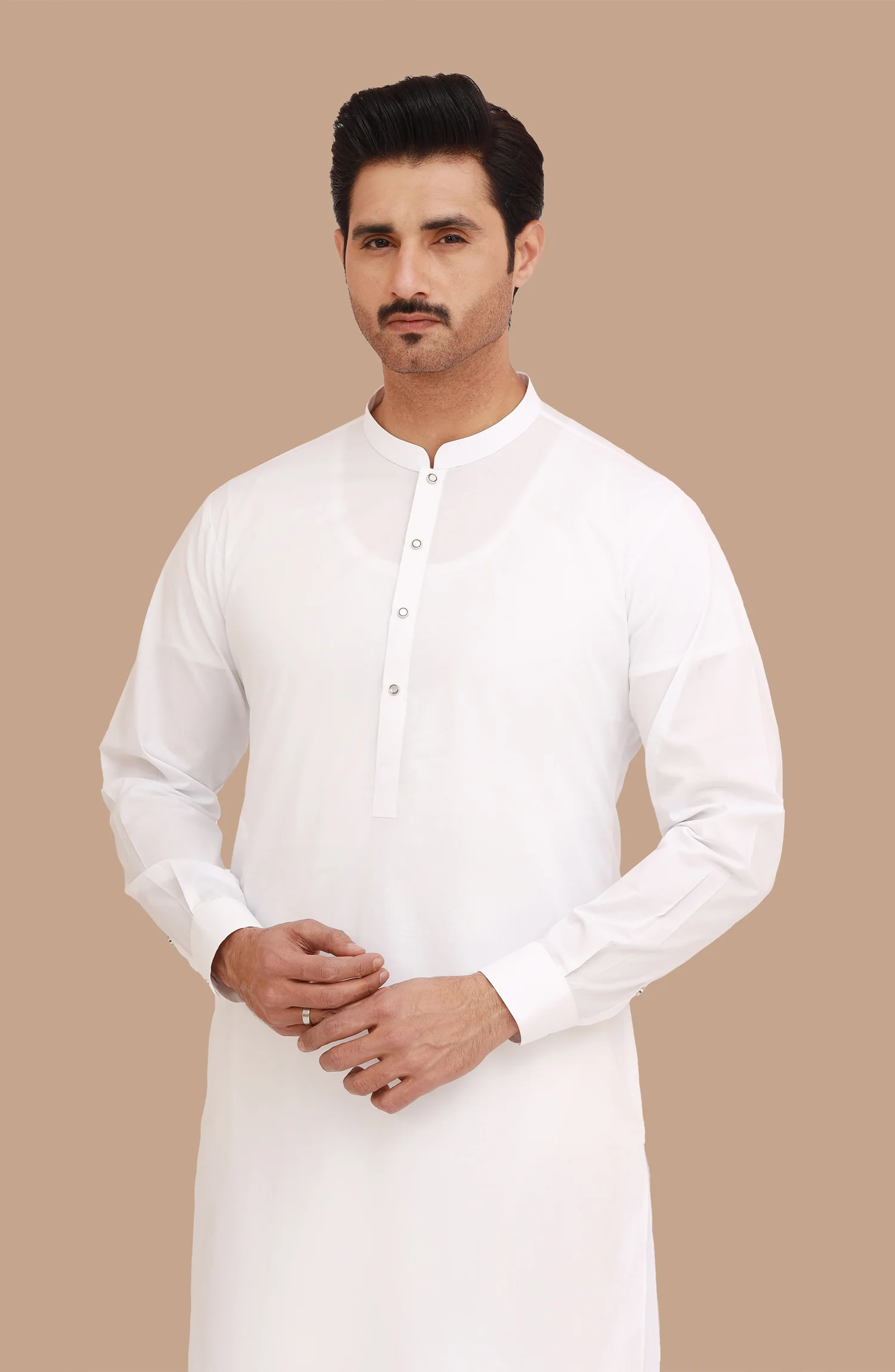 WHITE 100% COTTON KAMEEZ SHALWAR - Image 2