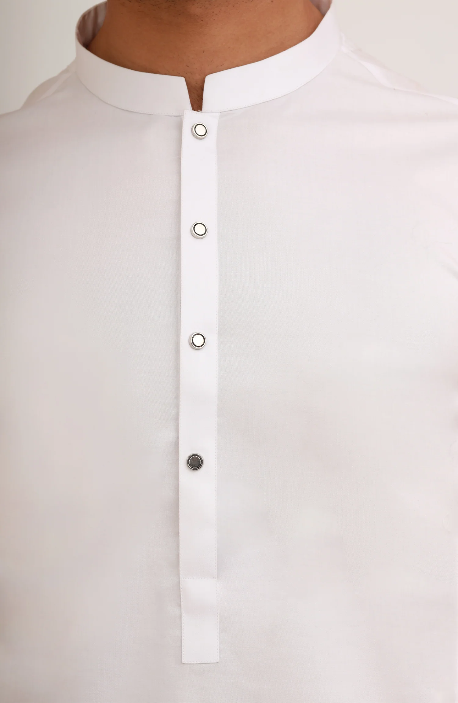 WHITE 100% COTTON KAMEEZ SHALWAR - Image 6