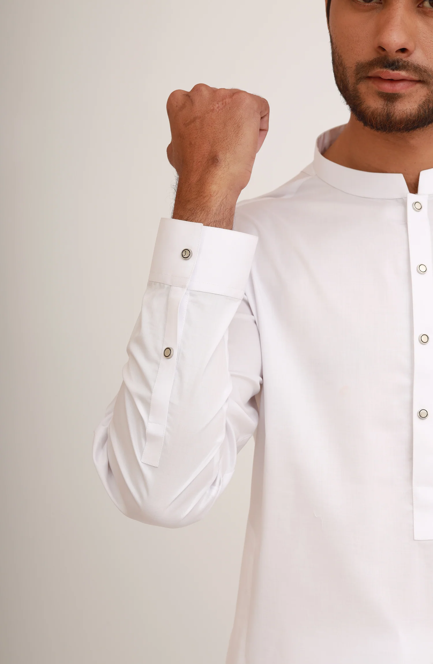 WHITE 100% COTTON KAMEEZ SHALWAR - Image 8