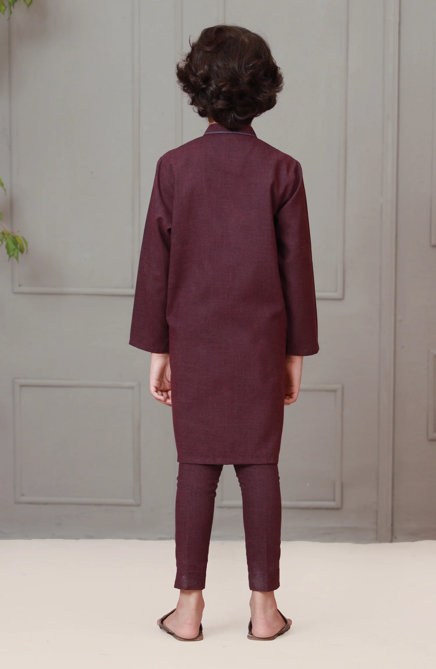 WINTER'22 BOYS CASUAL KURTA PAJAMA SCARLET - Image 3