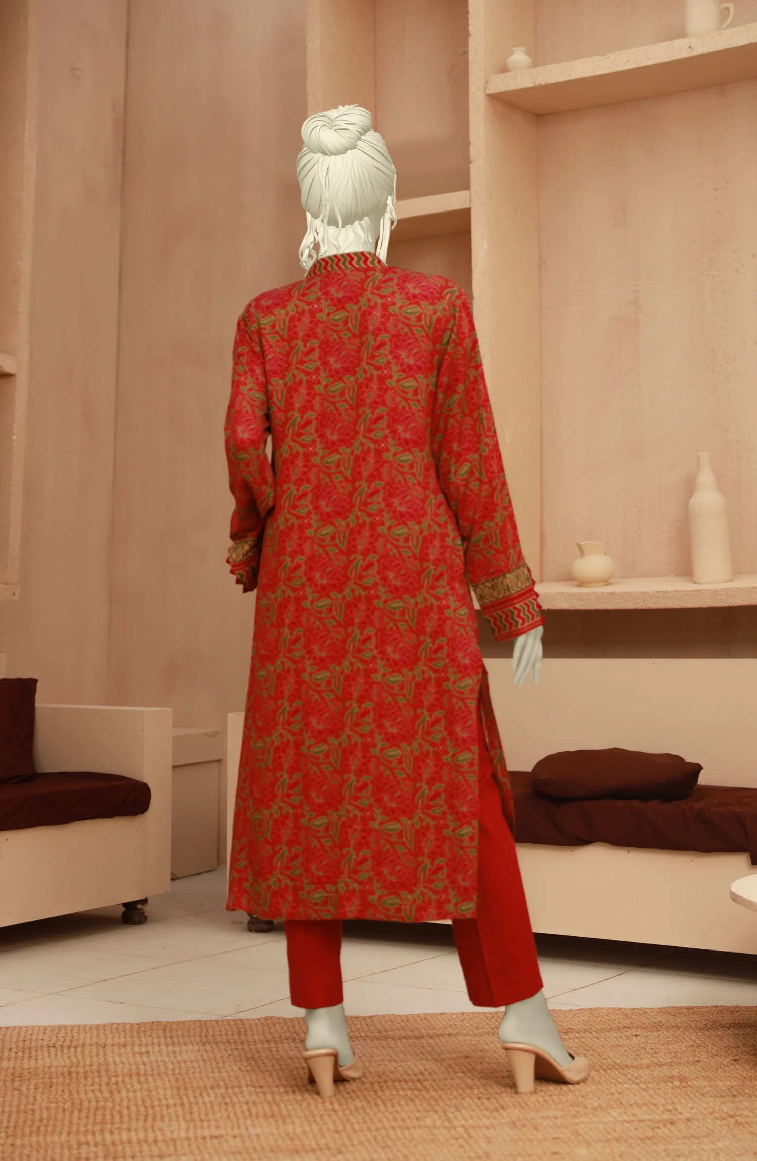 WINTER'22 CHAAP STITCHED 1PC KURTI - Image 2