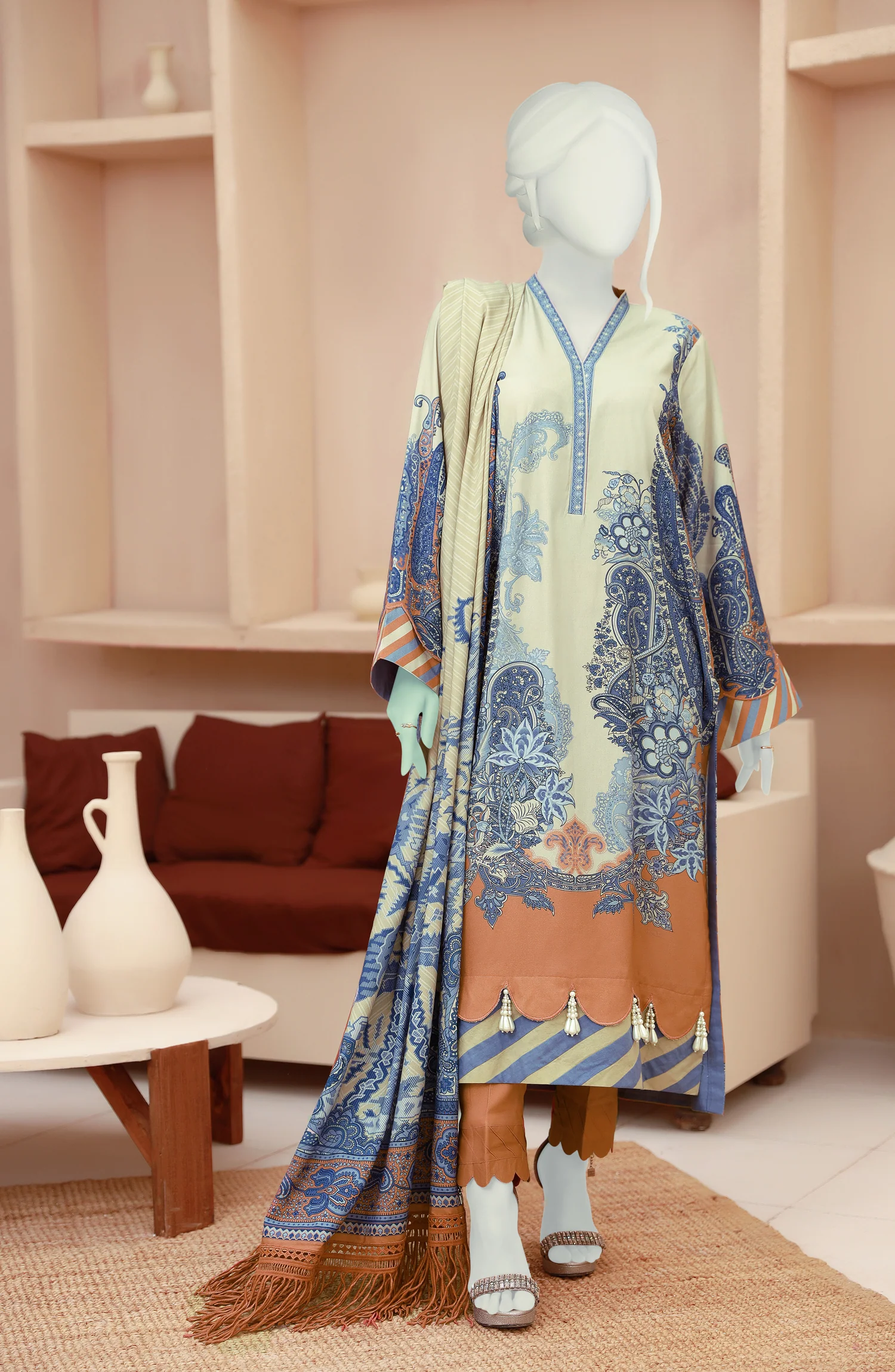 WINTER'22 CYRUS TWILL VISCOSE 3PC UNSTITCHED