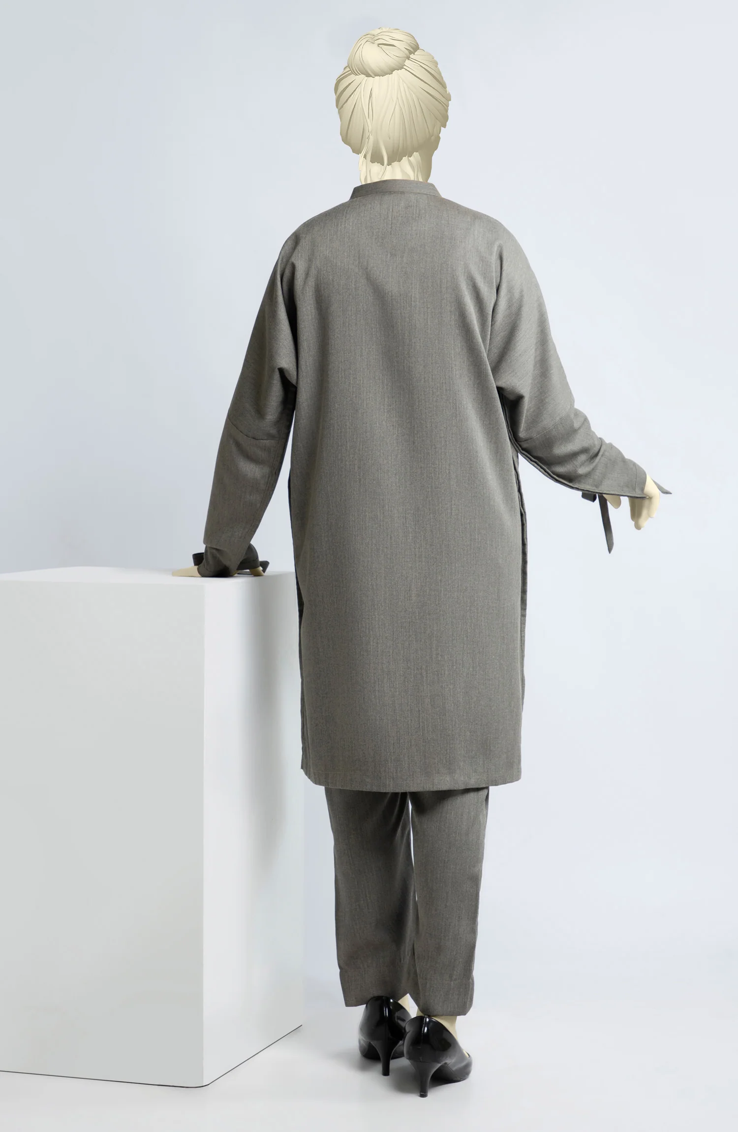 WINTER'22 DOVE GREY 2PC STITCHED SUIT - Image 2