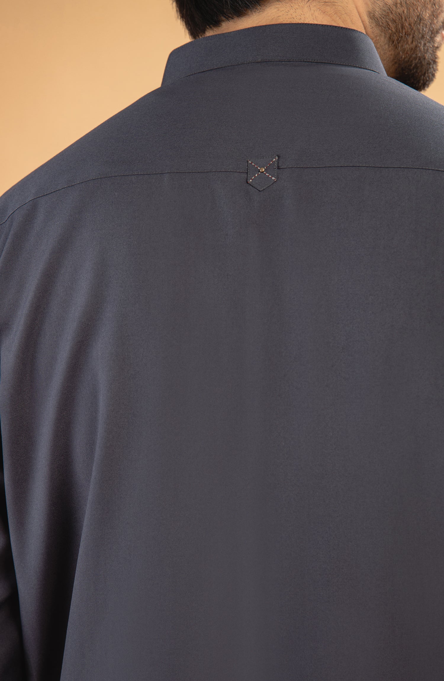 WINTER'22 MEN KURTA CASUAL CHARCOAL - Image 3