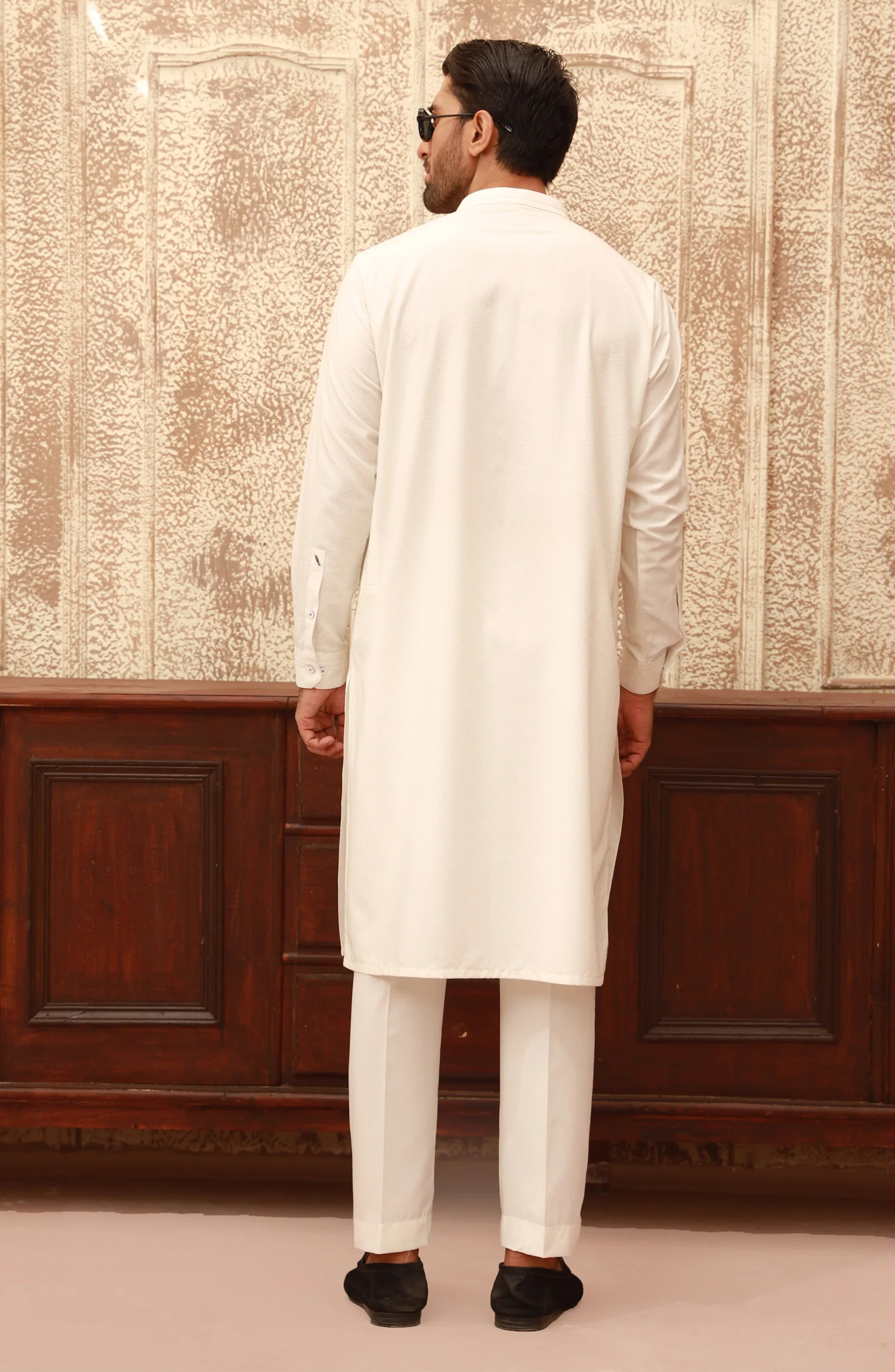 WINTER'22 MEN KURTA PAJAMA CASUAL WHITE - Image 2