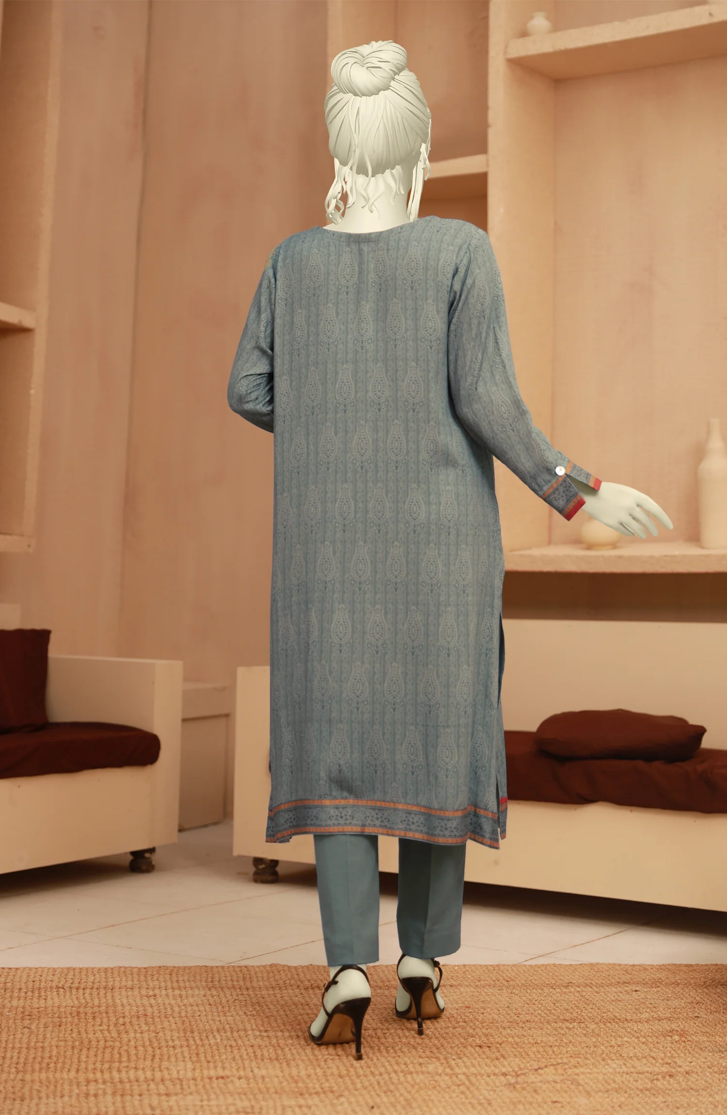 WINTER'22 MOHAR STITCHED 1PC KURTI - Image 2