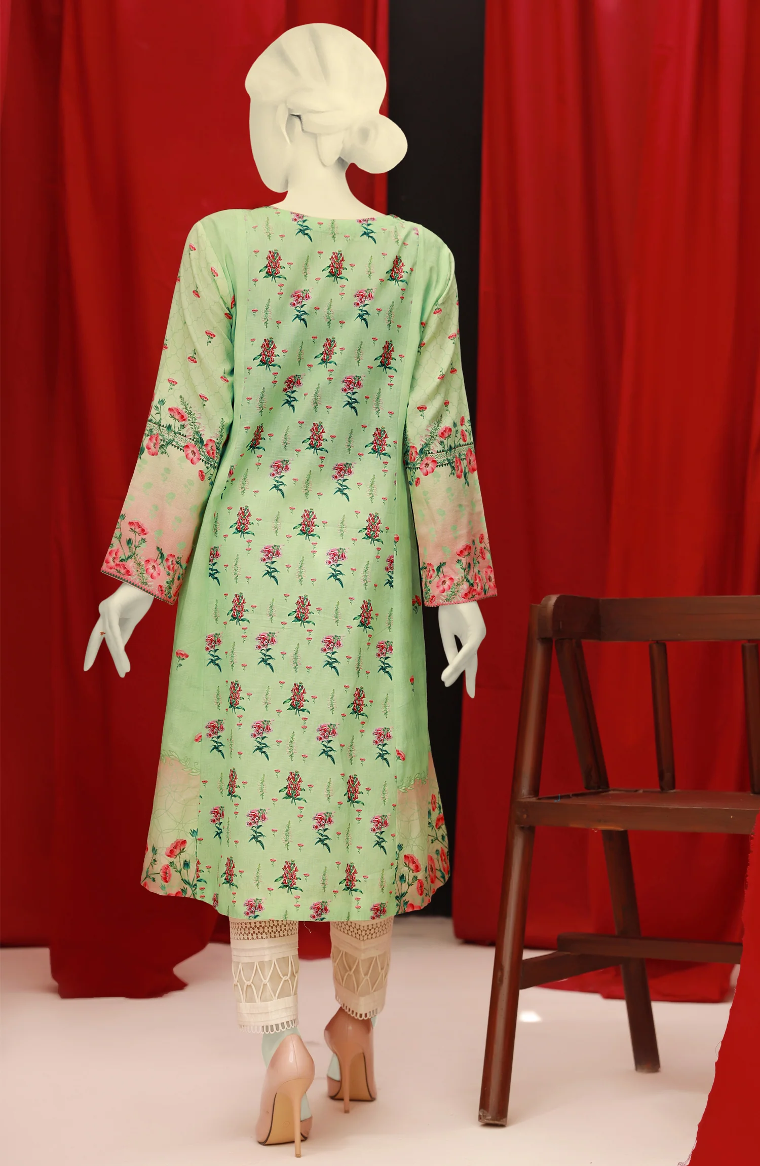 WINTER'22 PERIWINKLE STITCHED 1PC KURTI - Image 2