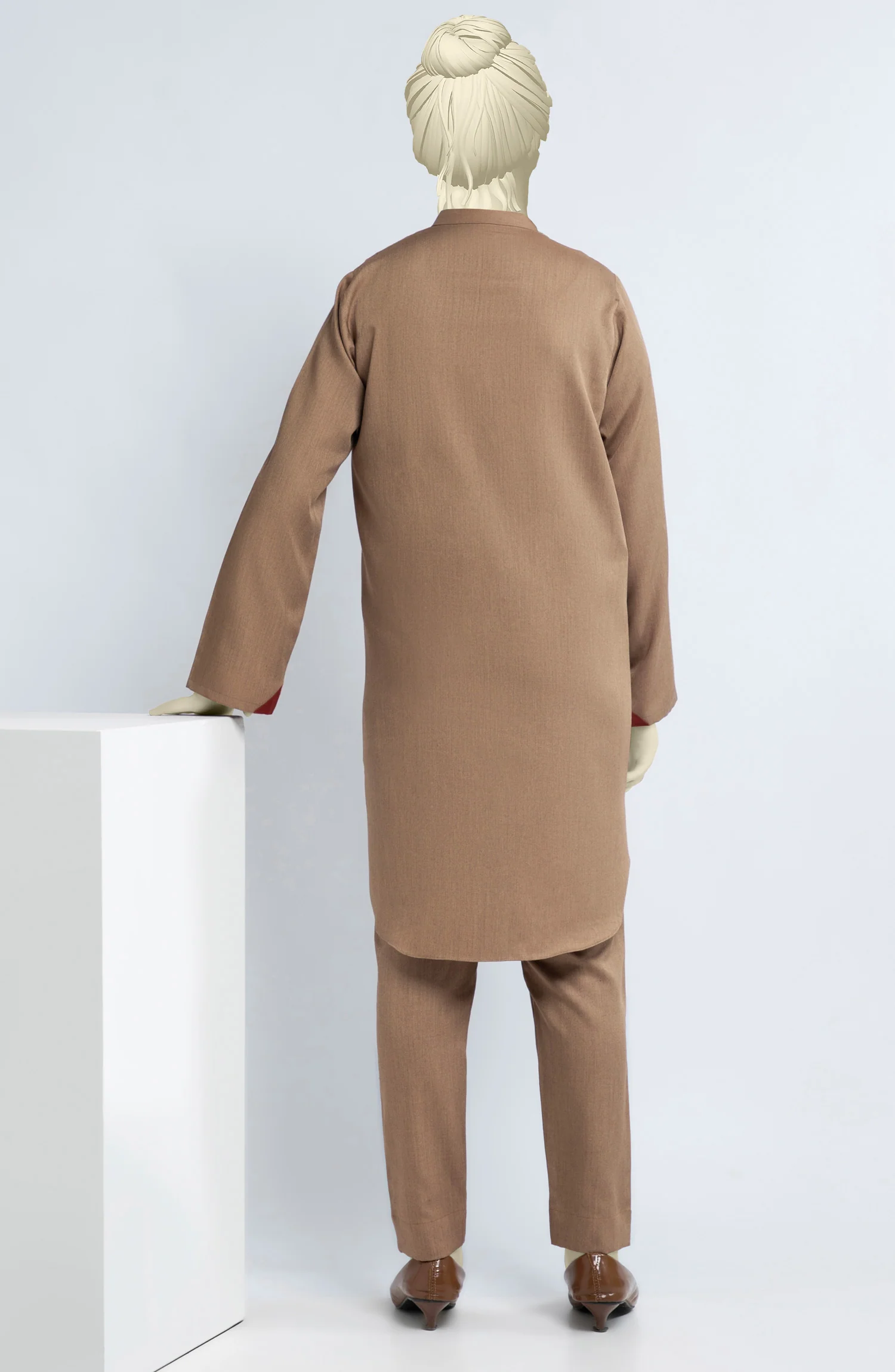 WINTER'22 TAN BOWN 2PC STITCHED SUIT - Image 3