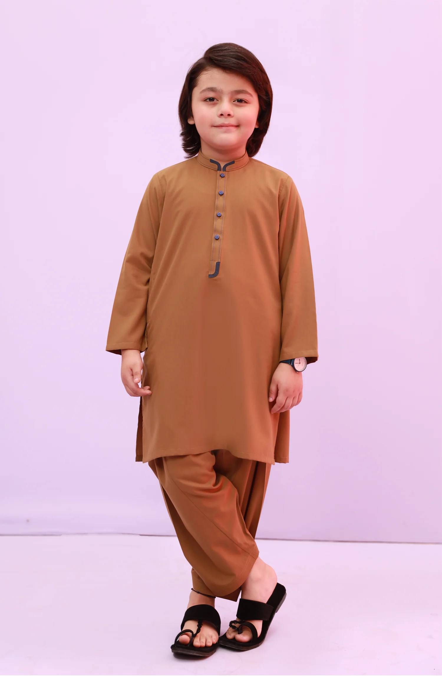 WINTER'23 BOYS CASUAL KAMEEZ SHALWAR MUSTARD