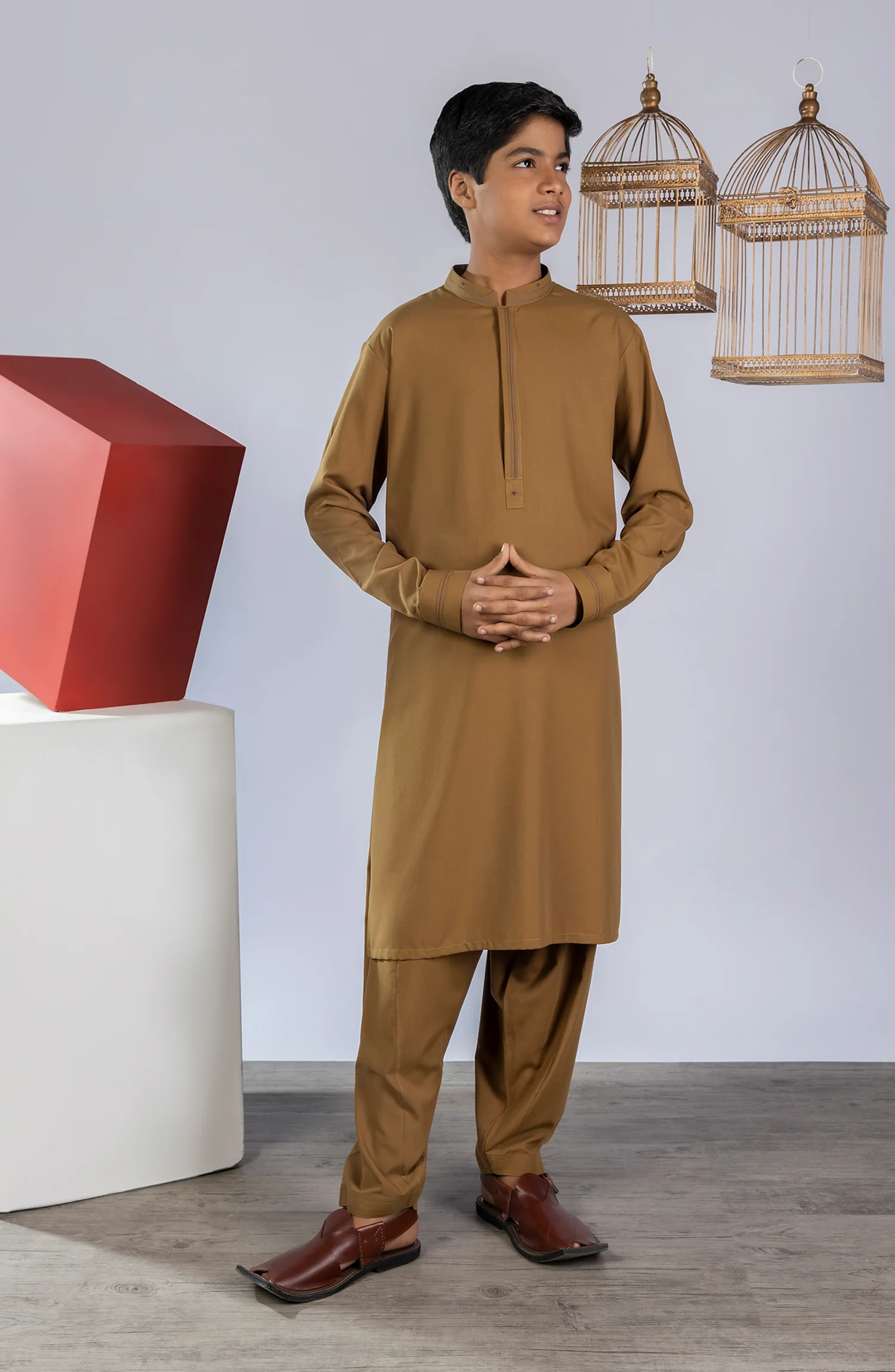 WINTER'23 TEENS KAMEEZ SHALWAR CASUAL MUSTARD