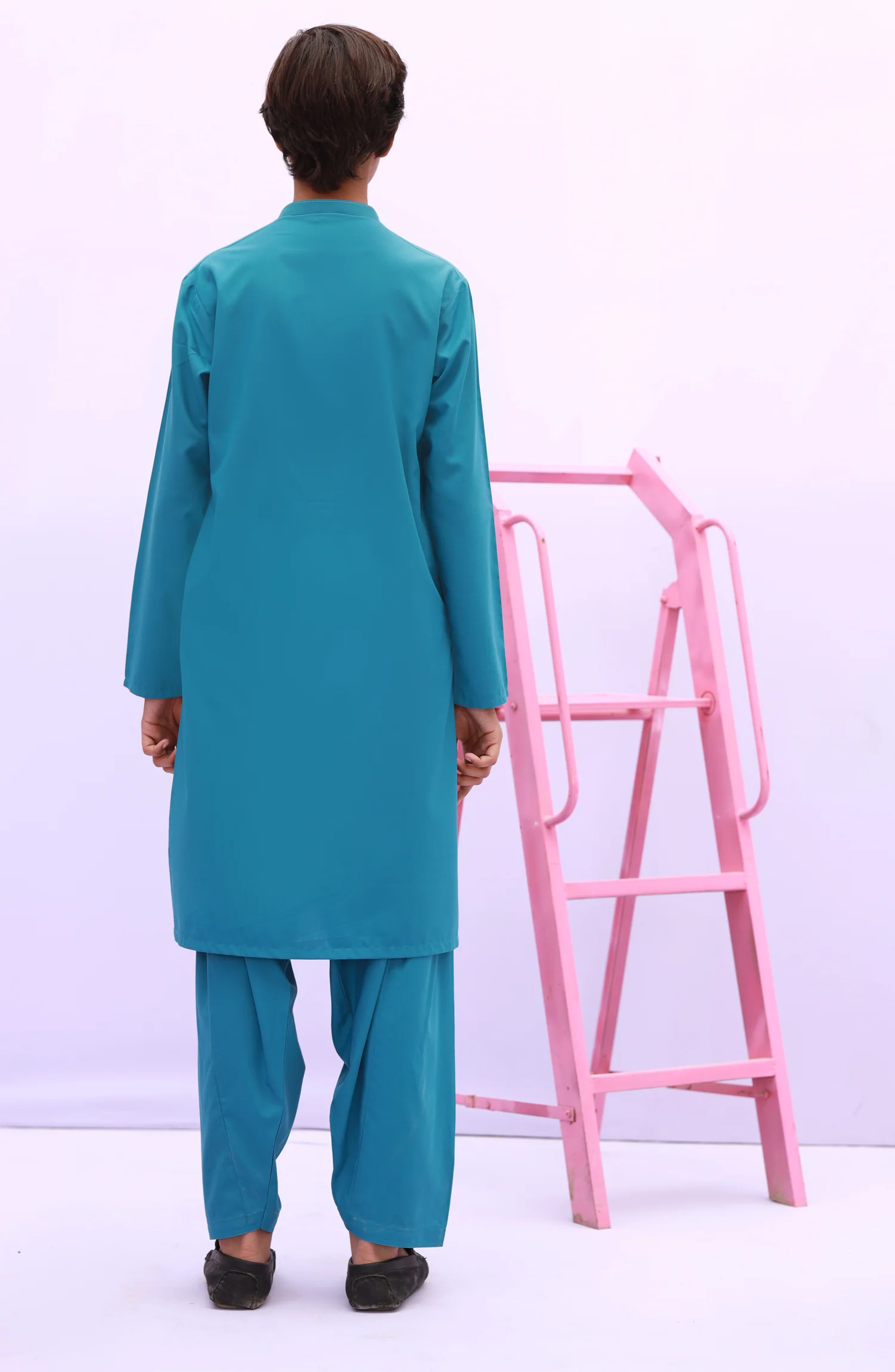 WINTER'23 TEENS KAMEEZ SHALWAR CASUAL OCEAN BLUE - Image 2