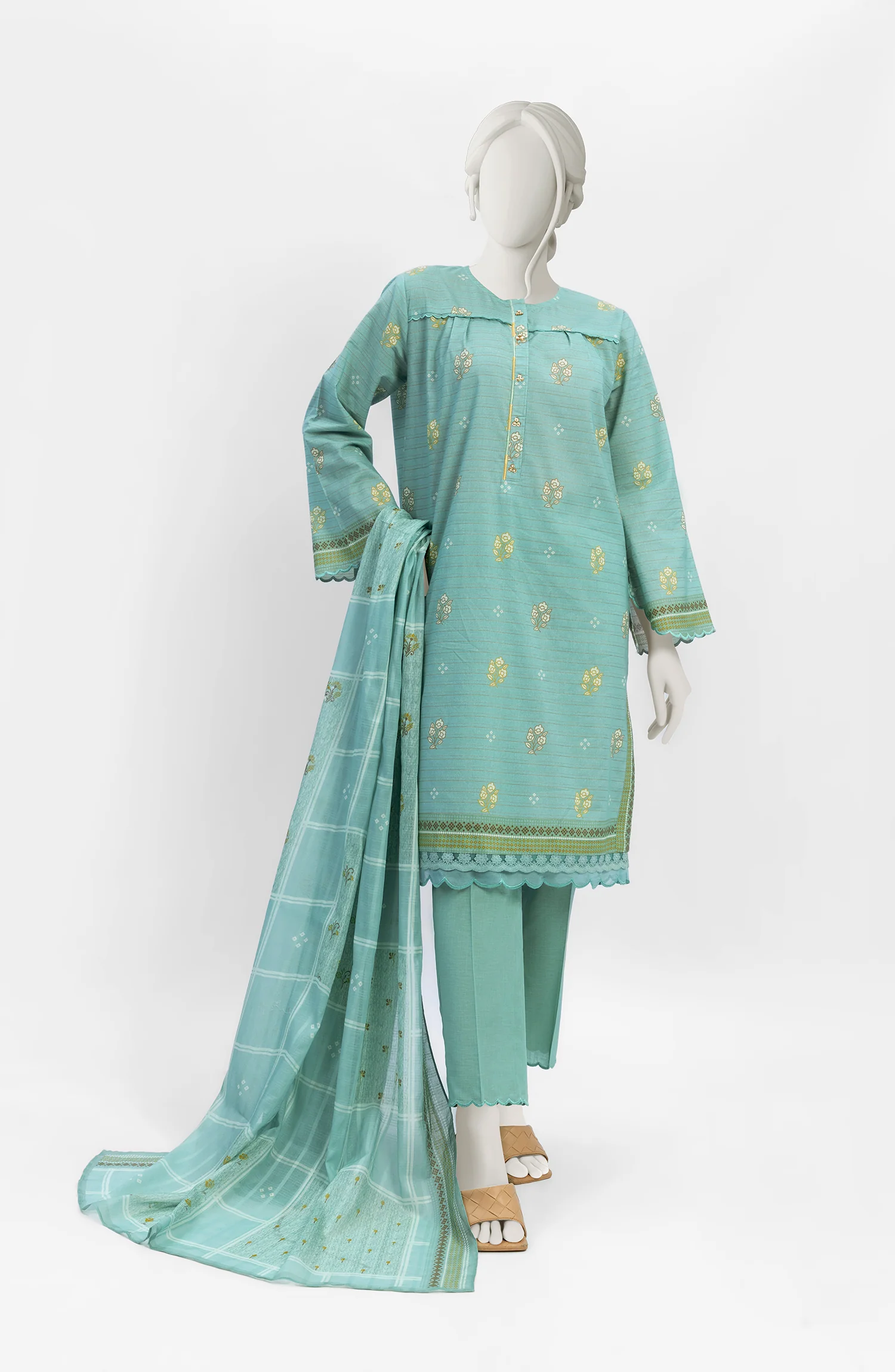 WINTER'23 WOMEN PRINTED MESSURI 3PC UNSTITCHED