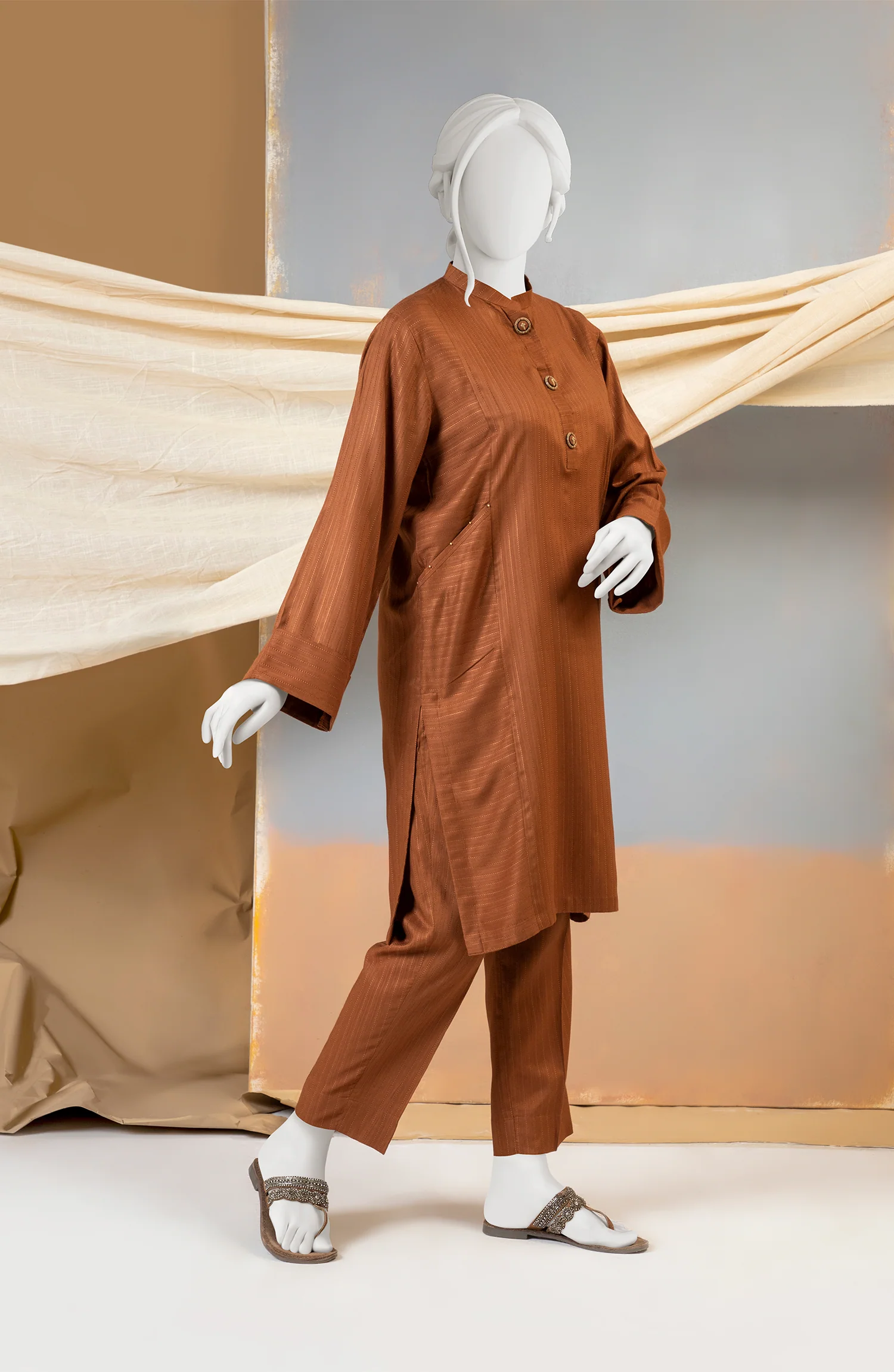 WINTER'23 WOMEN STITCHED 2PC KURTI - Image 2