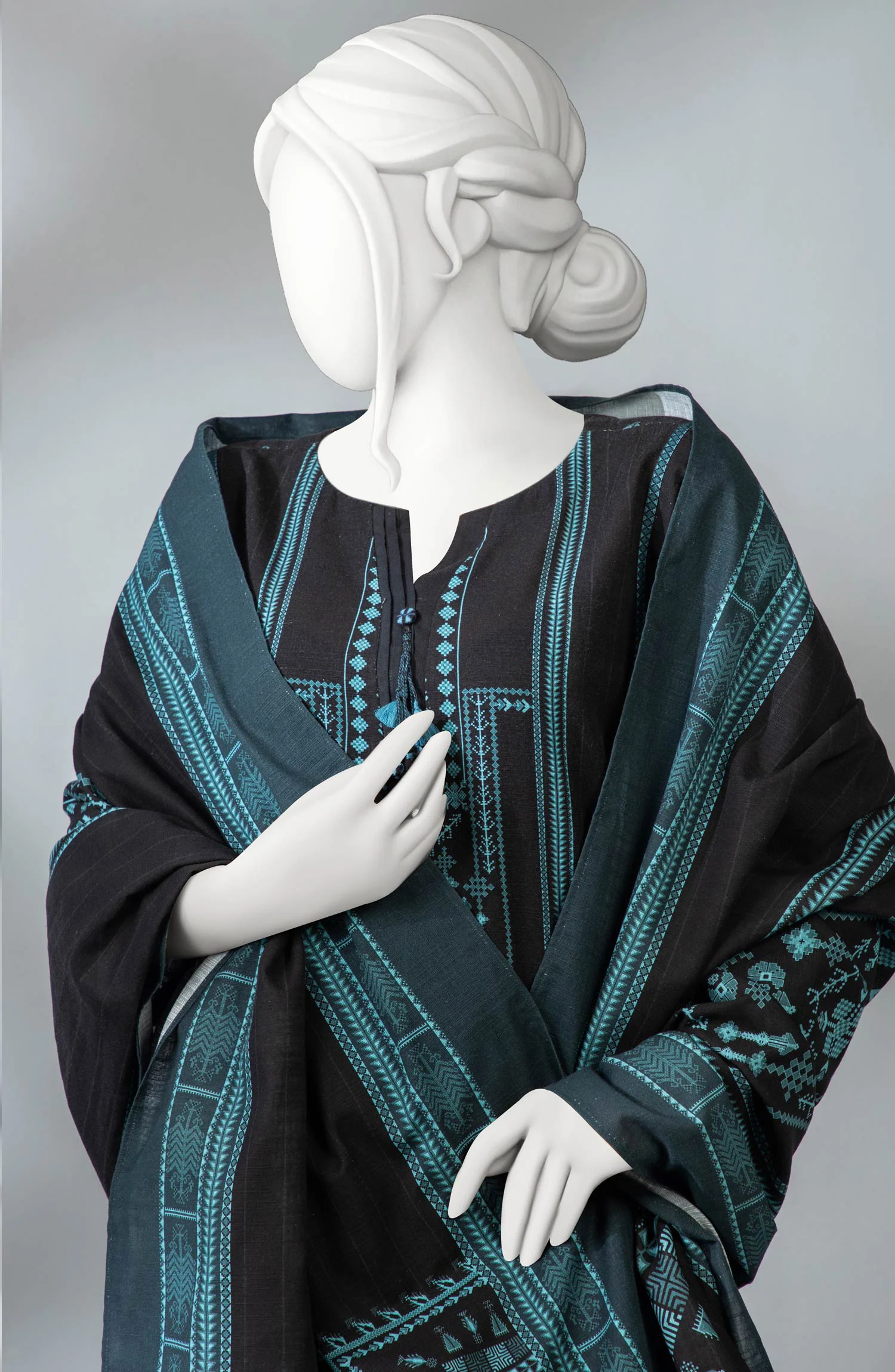 WINTER'23 WOMEN STITCHED 3PC SUIT - Image 2