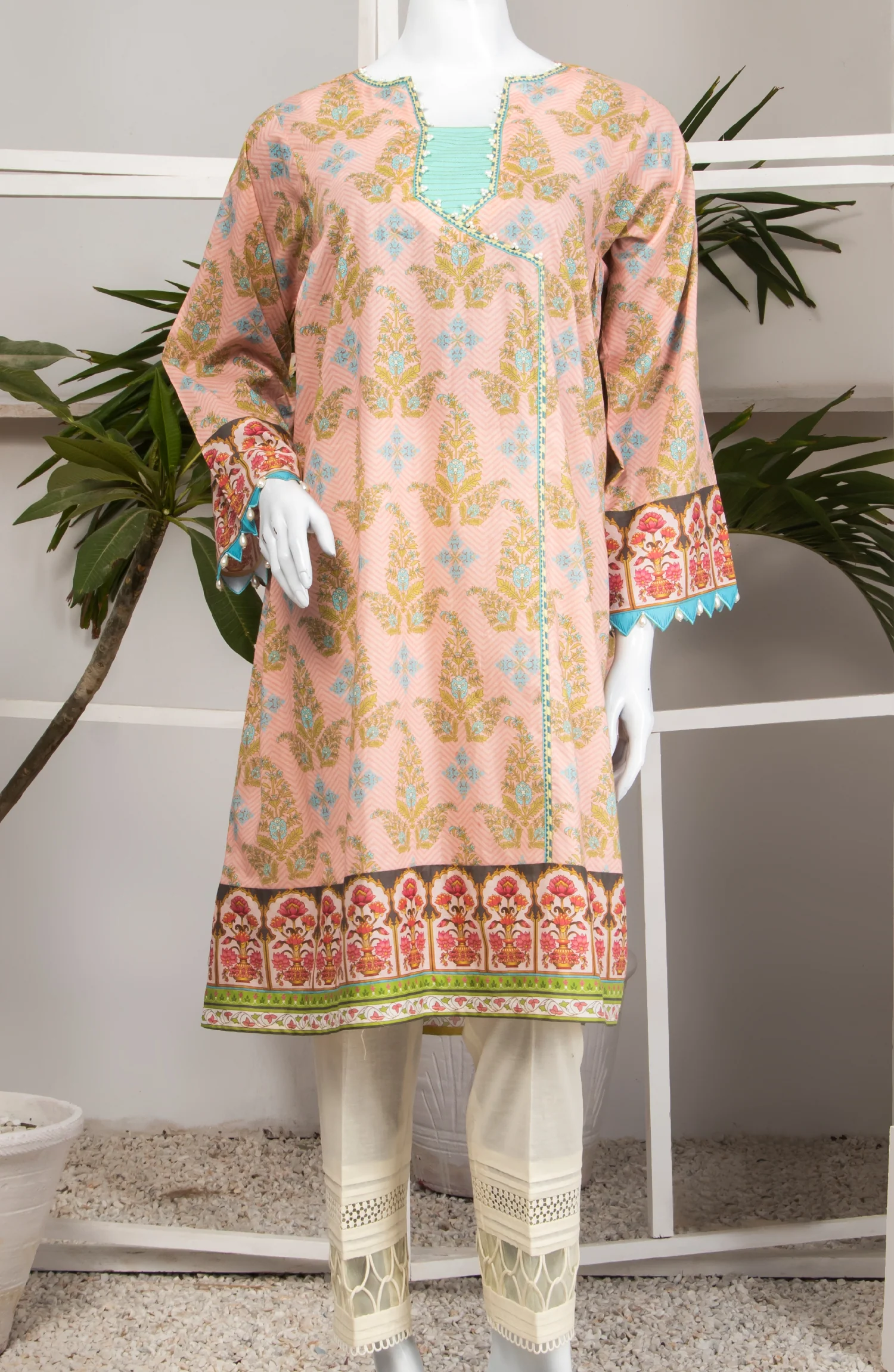 WOMAN KURTI LAWN PRINTED 1 PC UNSTITCHED