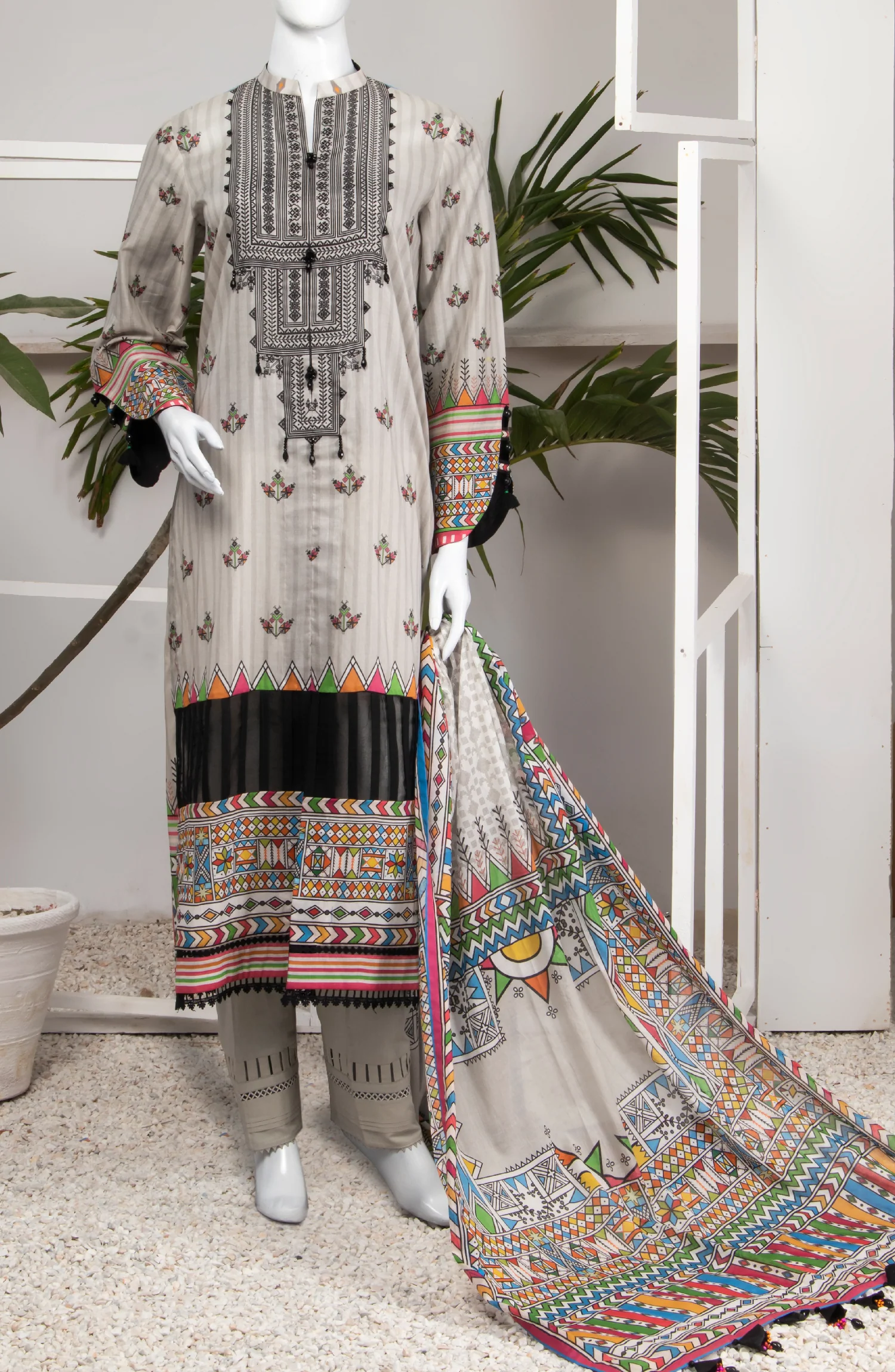 WOMAN LAWN PRINTED 2PC