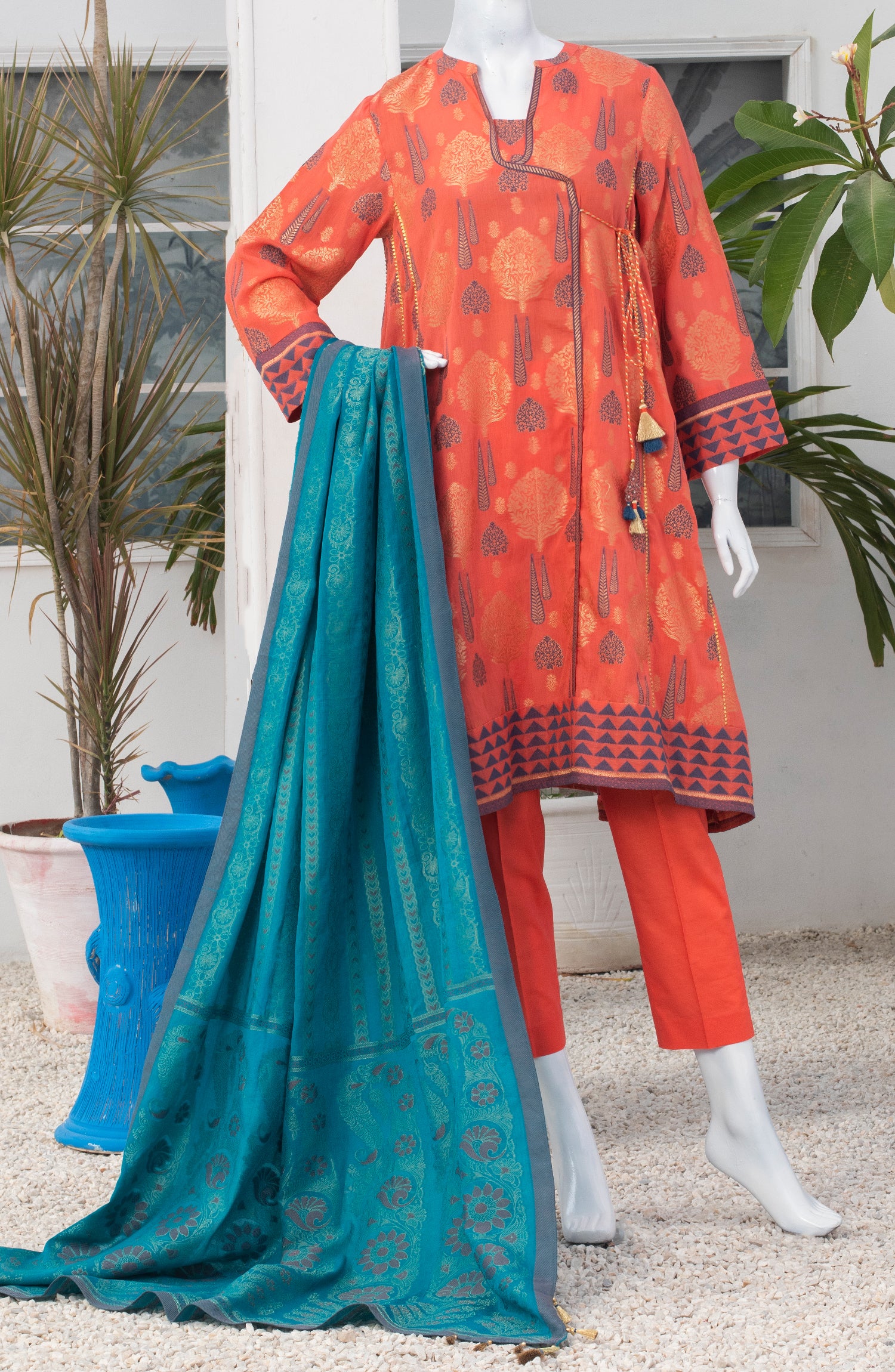 WOMEN FERIHA JACQUARD 3 PC UNSTITCHED