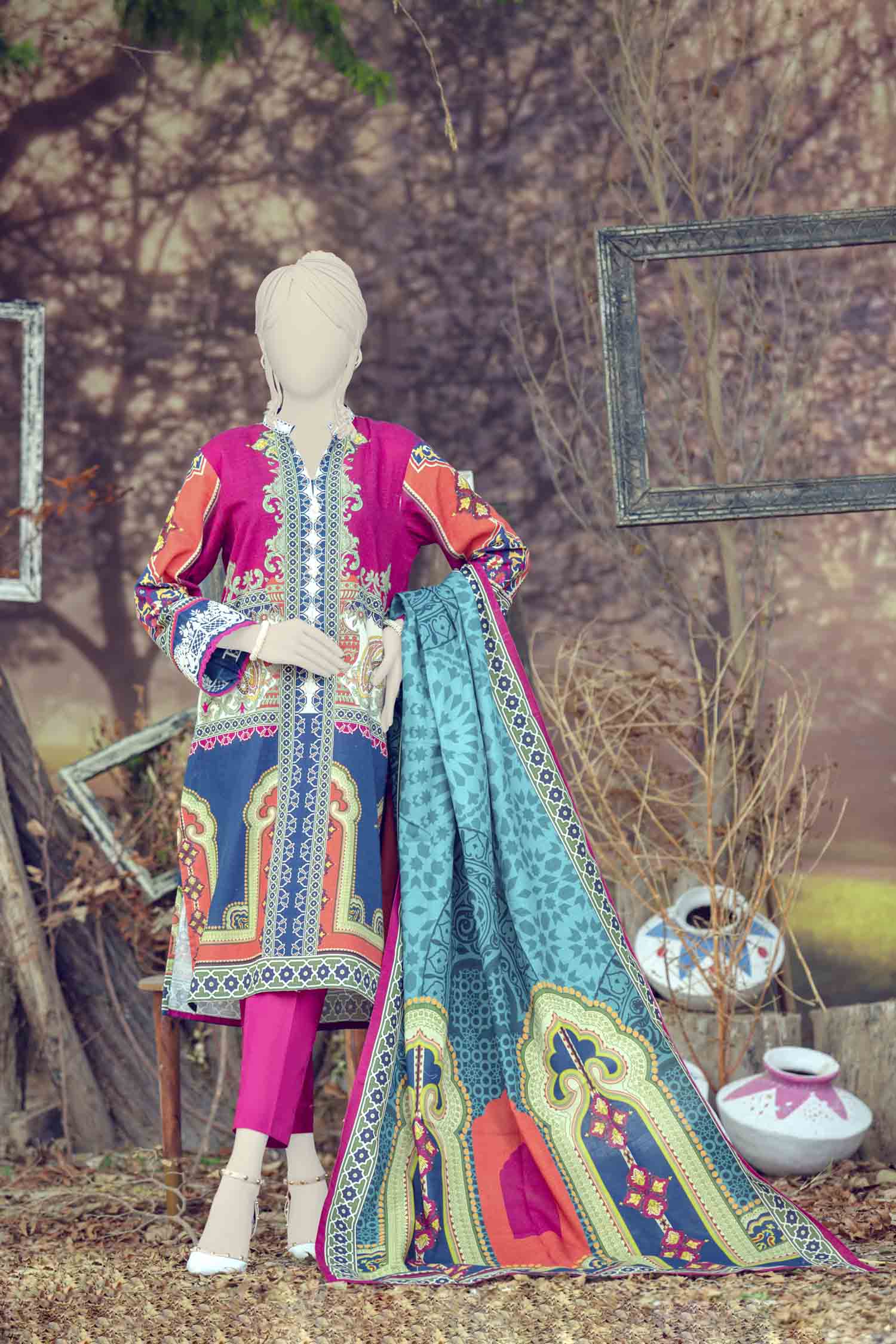 WOMEN MEHRAB STITCHED 3PC SUIT