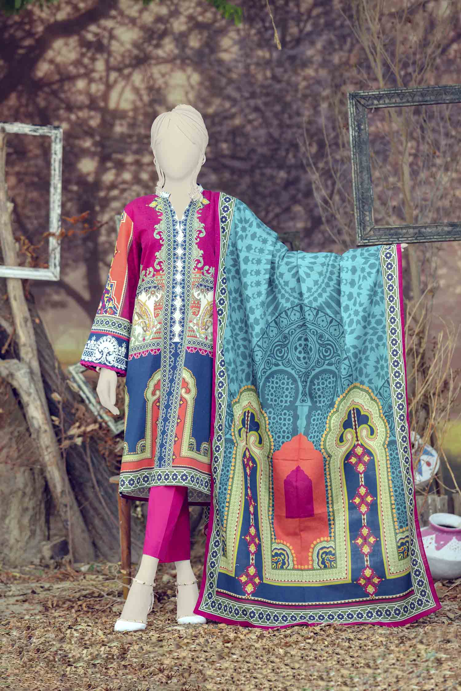 WOMEN MEHRAB STITCHED 3PC SUIT - Image 2