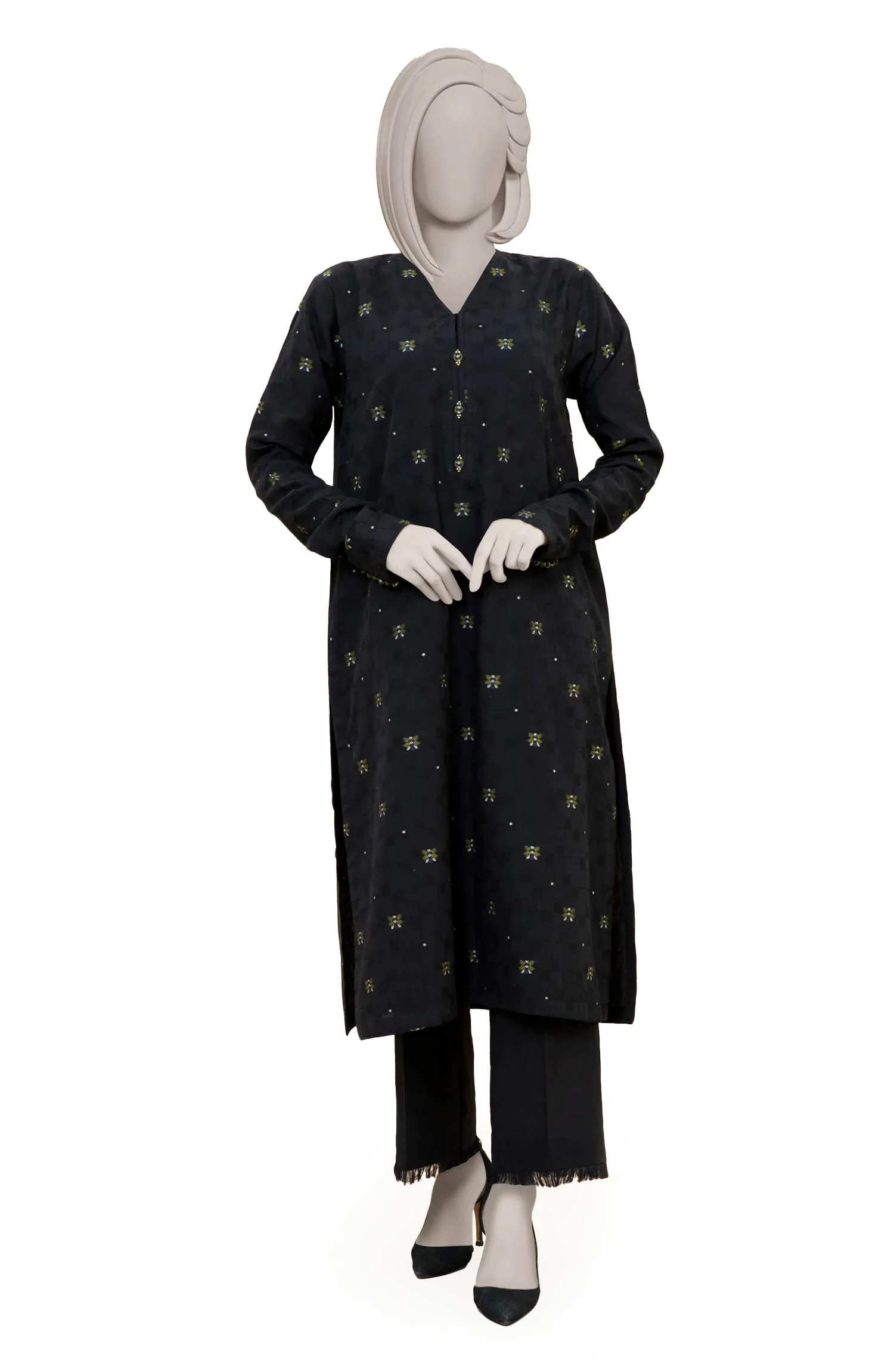 ZARI JACQUARD  STITCHED 2 PIECE - Image 3